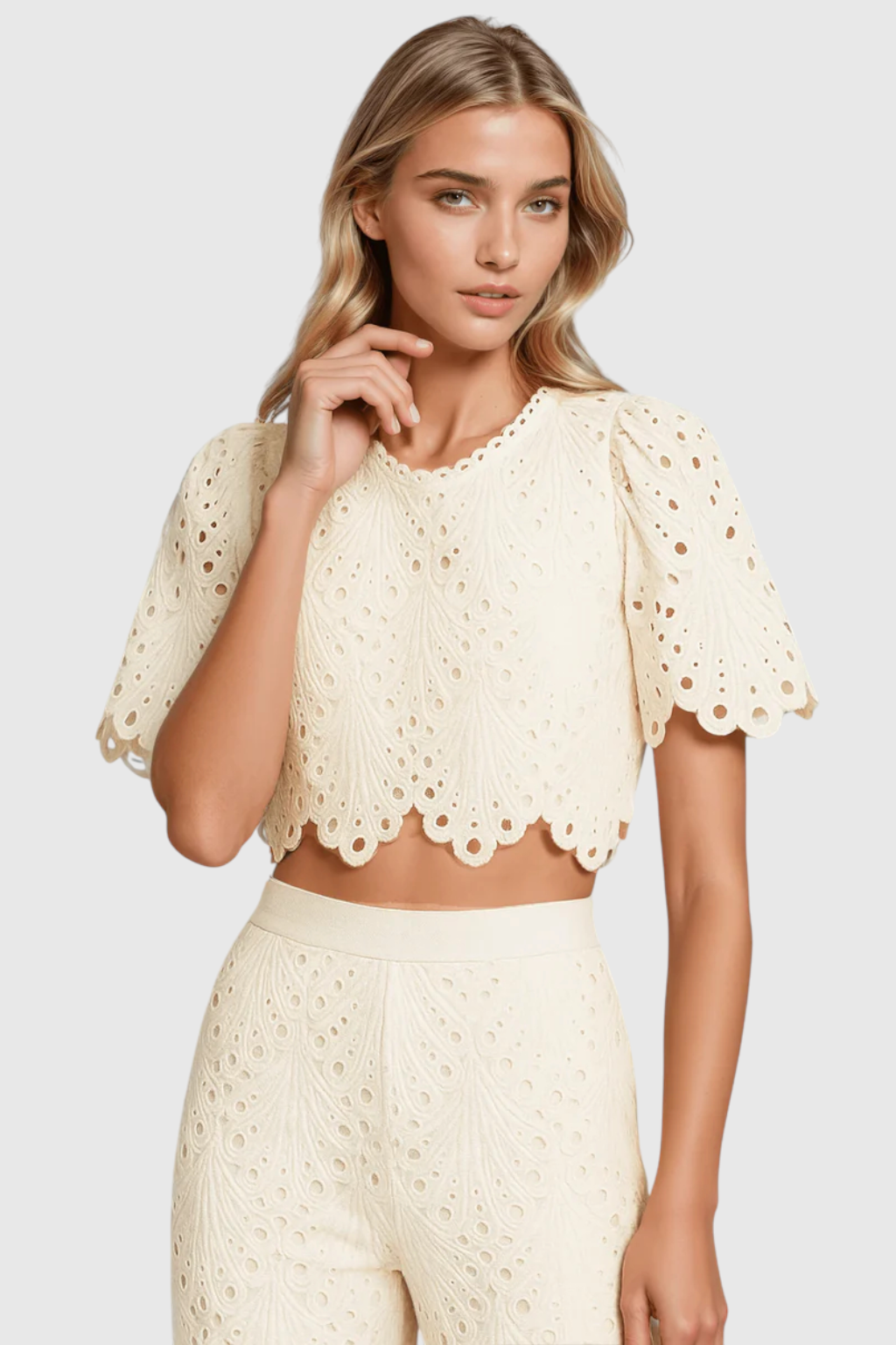 Dames Tweedelig Set Wit - Elegante Outfit voor Elke Gelegenheid