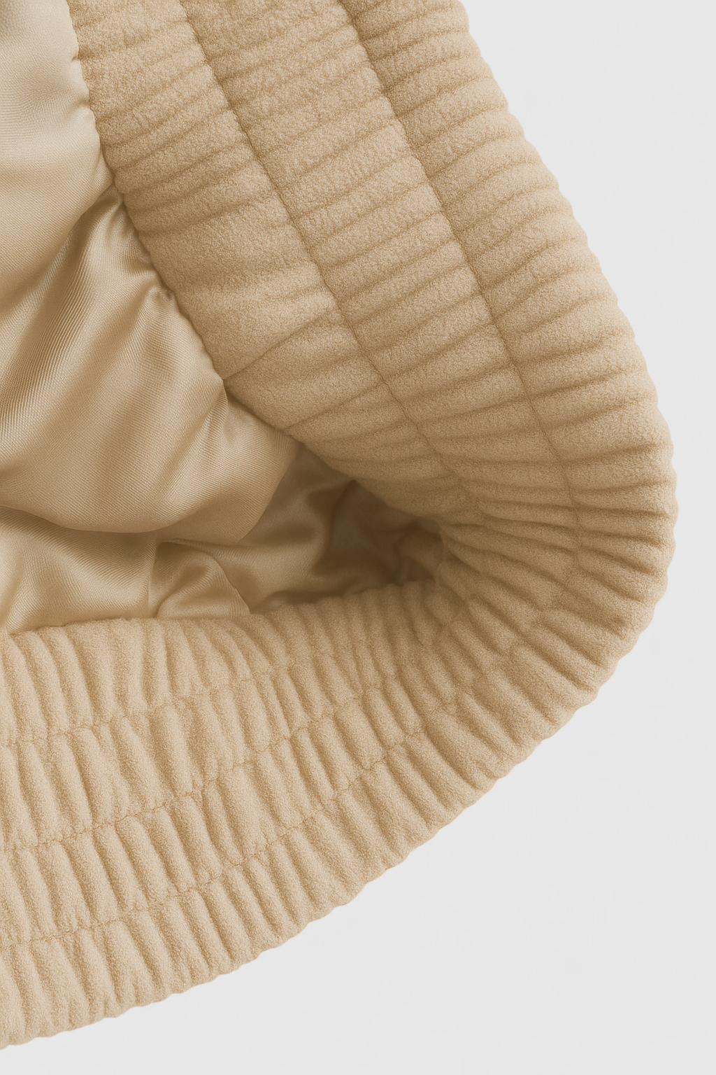 Beige Bomberjack met Opstaande Kraag