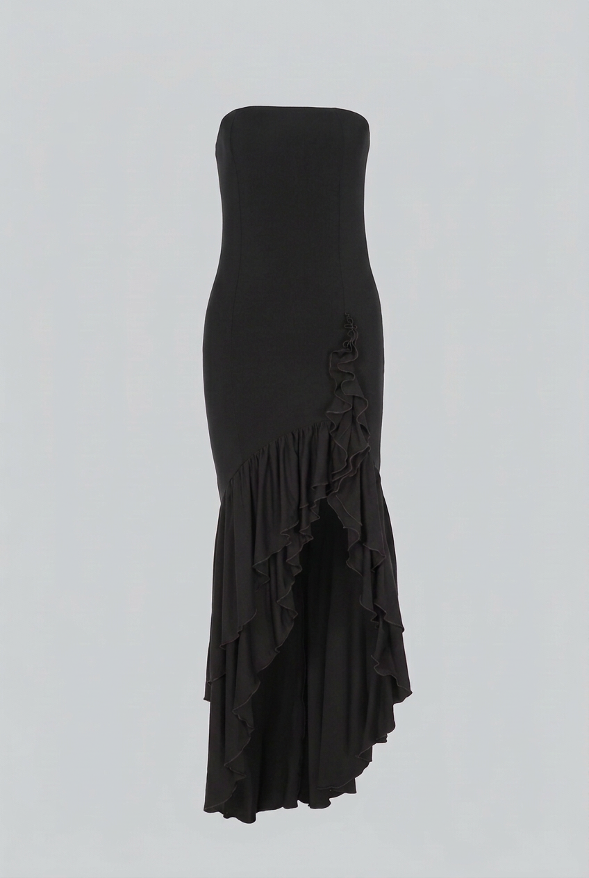 Black Sleeveless Maxi Dress for Women – Classic Vacation Long Dress - Black | Vanda Liamo
