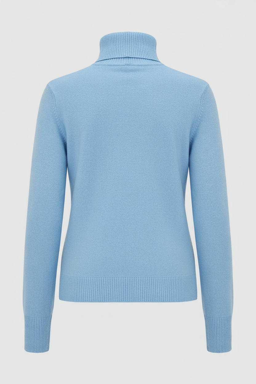 Blauw Fleece Gevoerde Thermische Coltrui