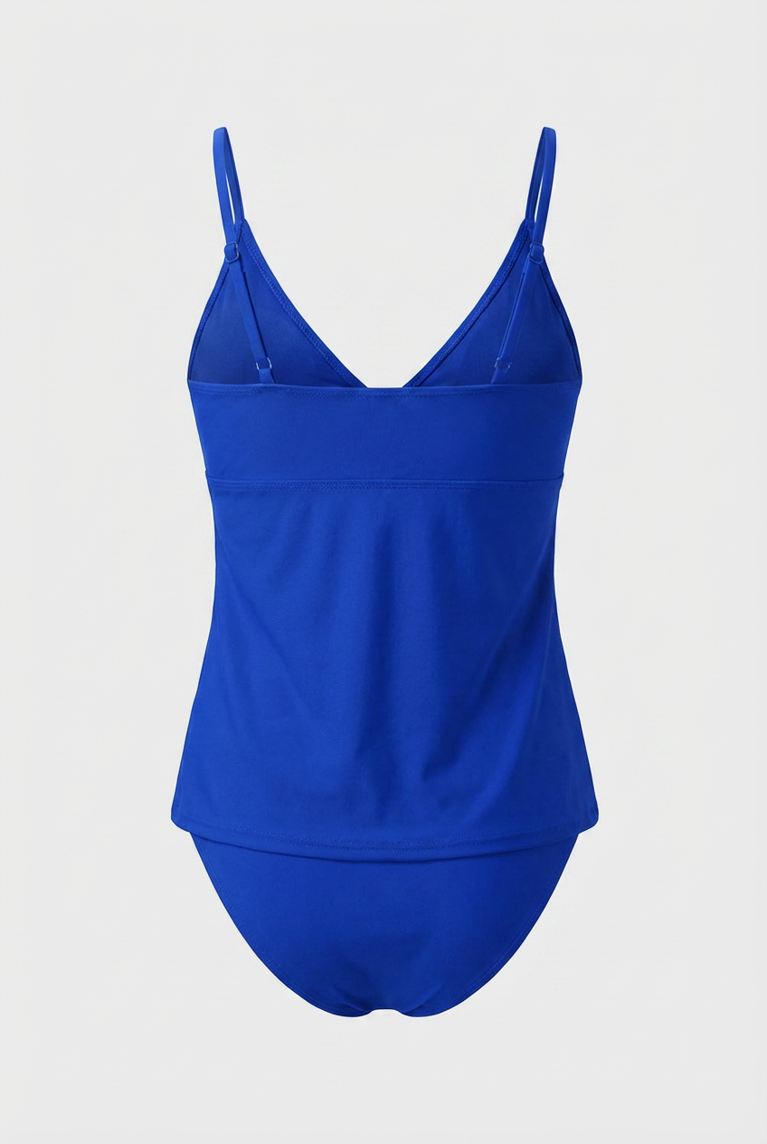 Blue Ruffle Two Piece Swimsuit - Elegant Blue Bikini for Summer