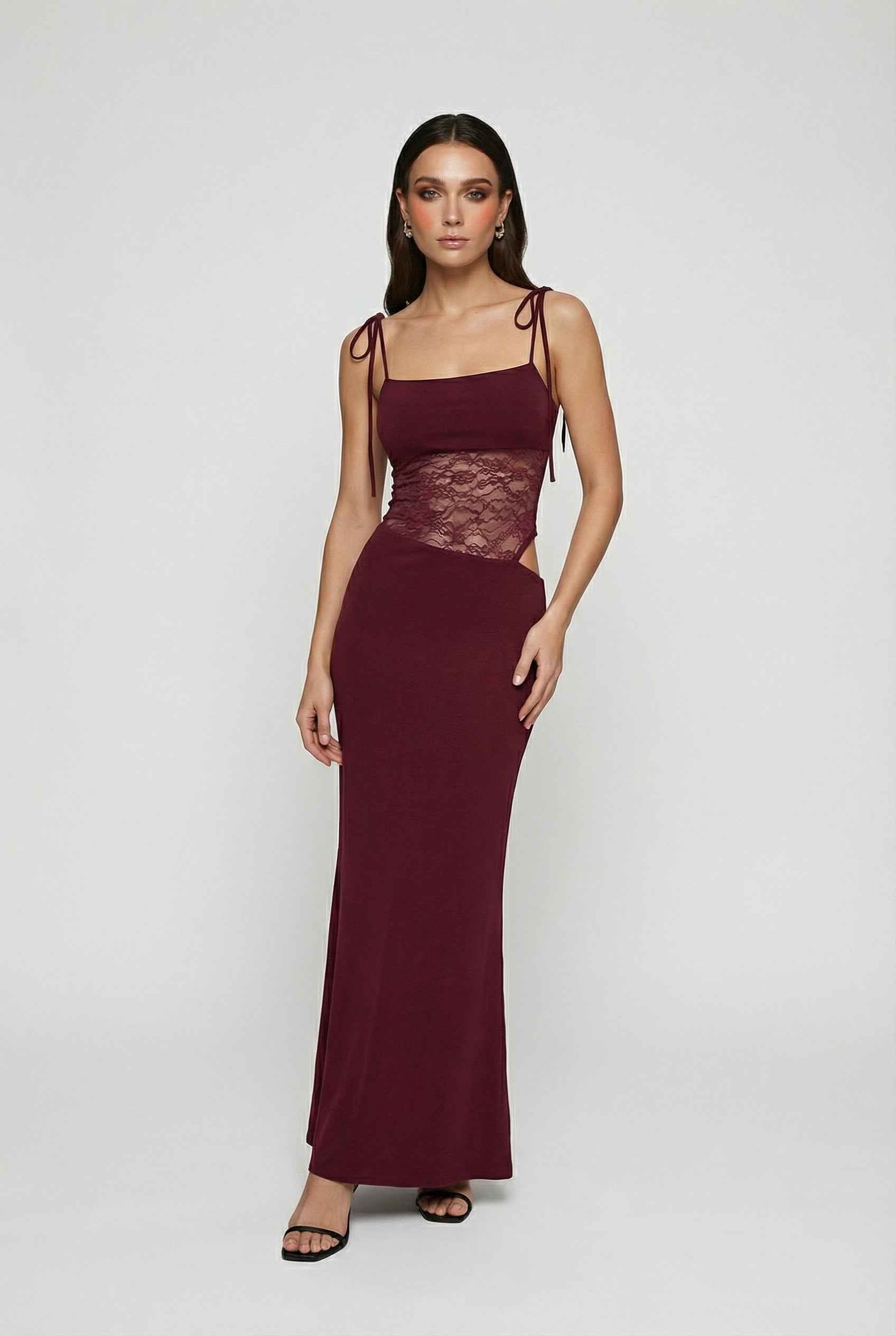 Chocolate Brown Bodycon Maxi Dress