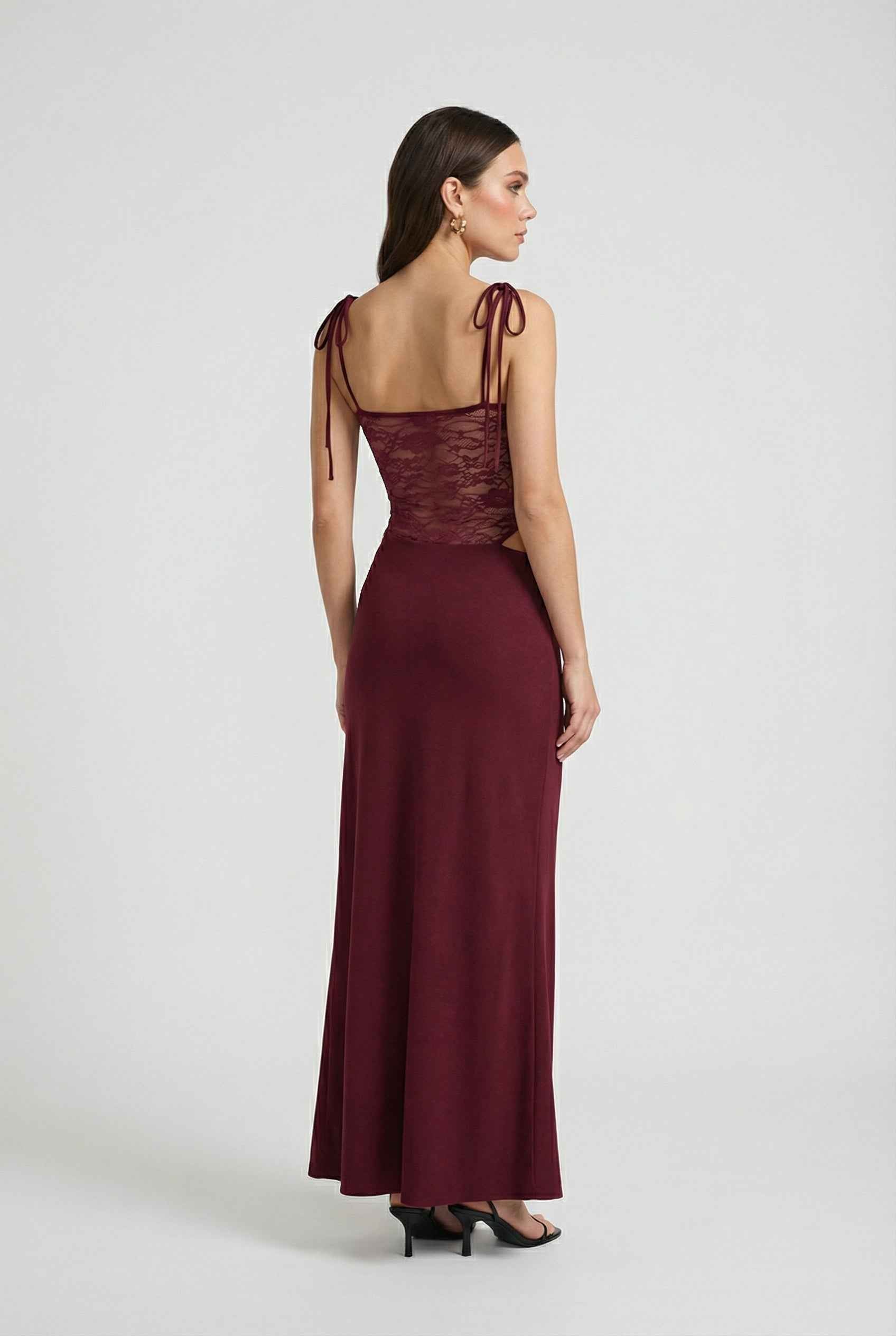 Chocolate Brown Bodycon Maxi Dress