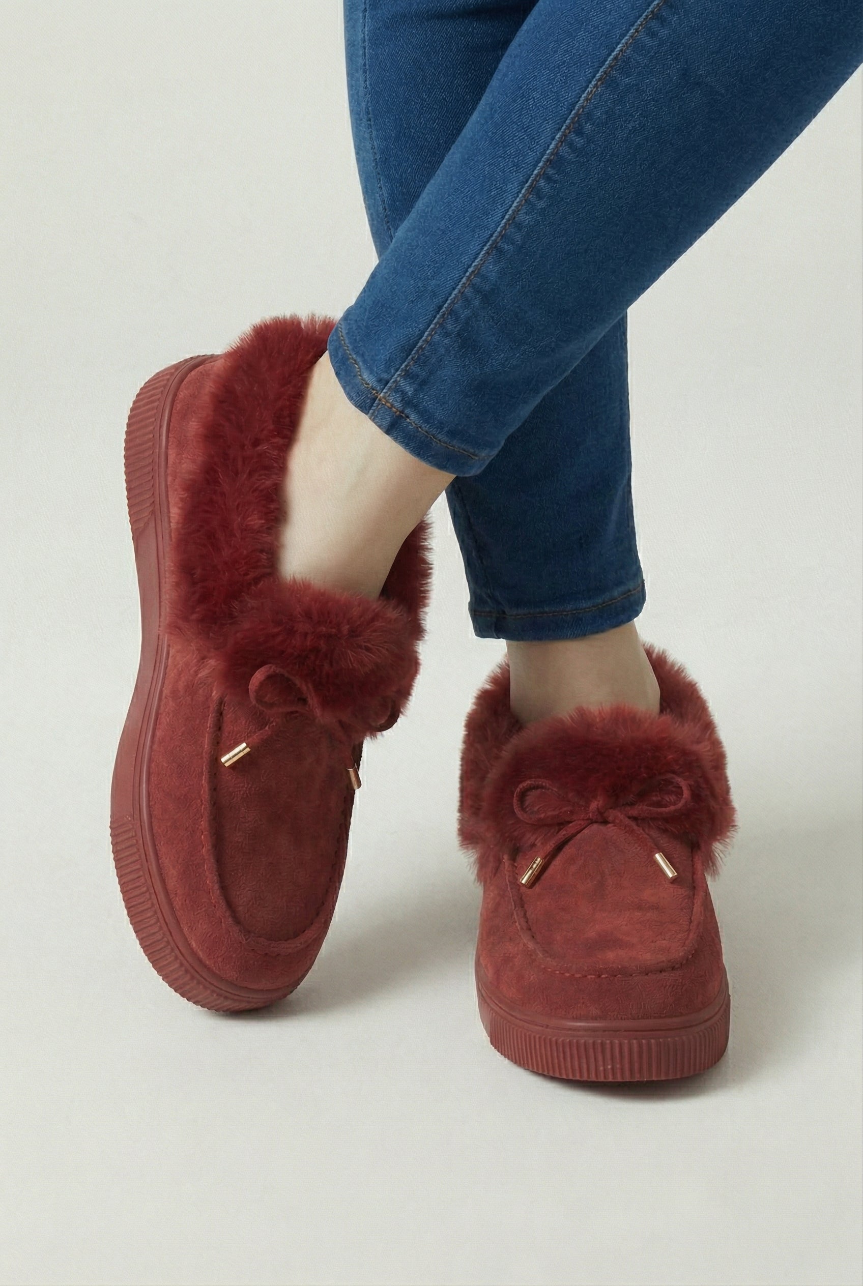 Burgundy Winter Boots for Women