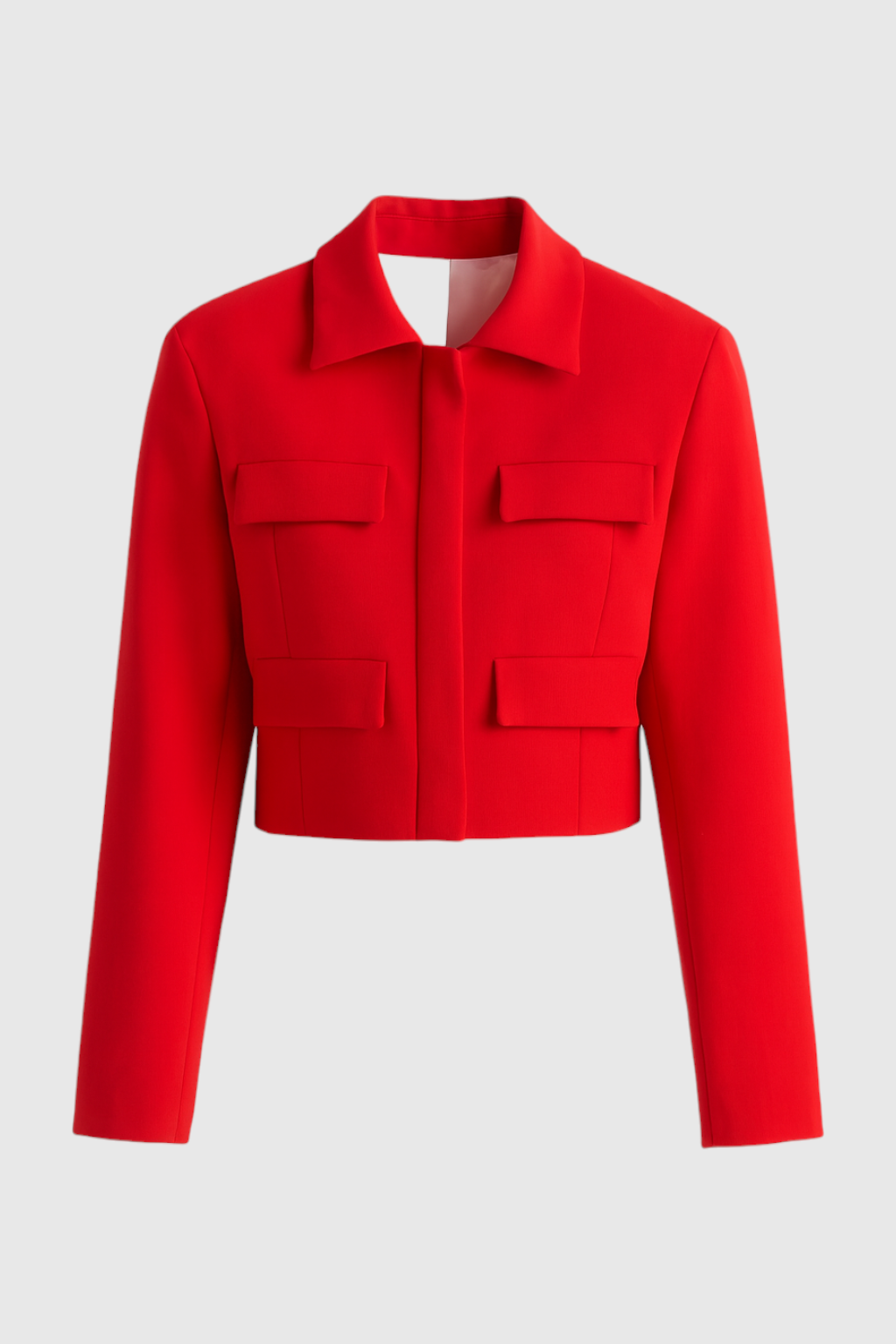 Dames Bijgesneden Knopjack - Rood