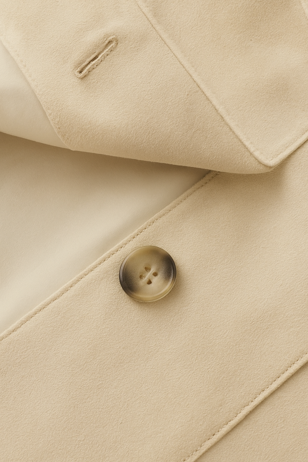 Dames Elegante Ronde Hals Jasje - Beige