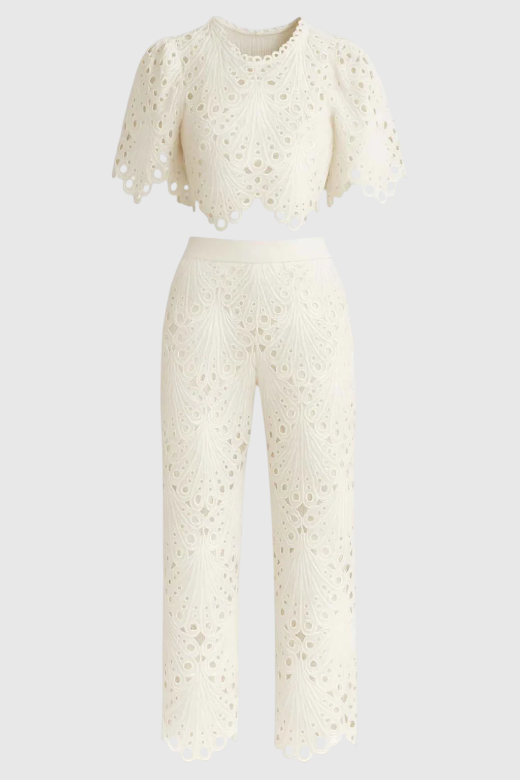 Dames Tweedelig Set Wit - Elegante Outfit voor Elke Gelegenheid