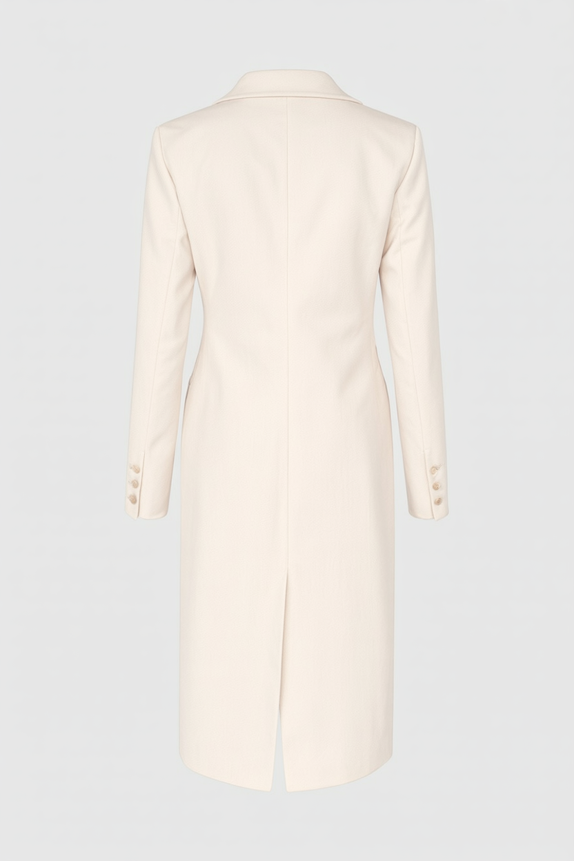 Dames Abrikoos Wollen Jas