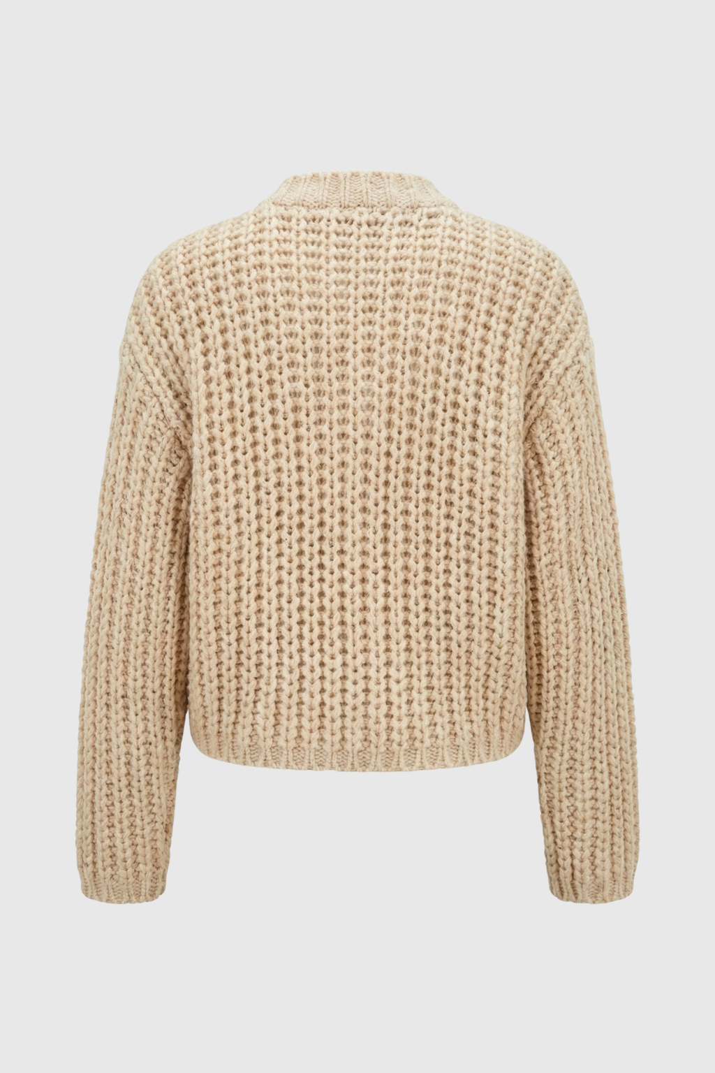 Women's Beige Knit Cardigan