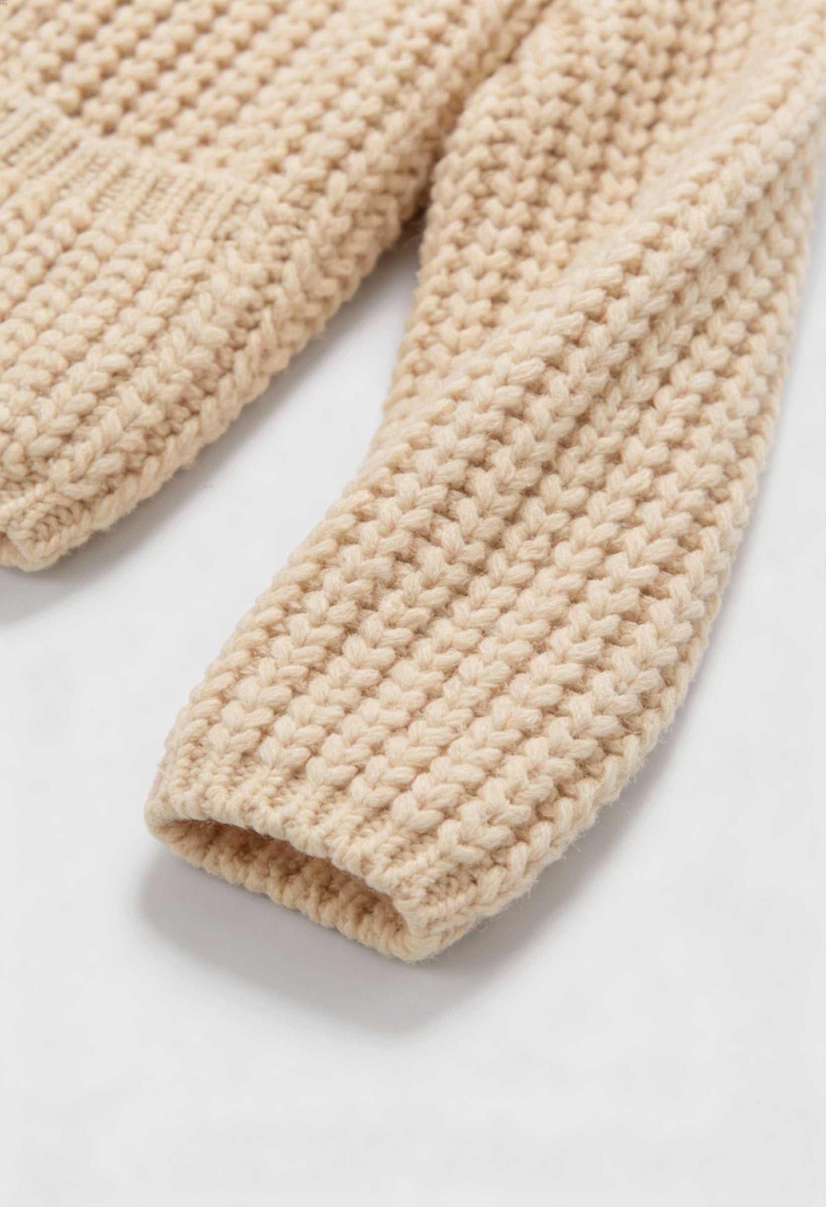 Women's Beige Knit Cardigan