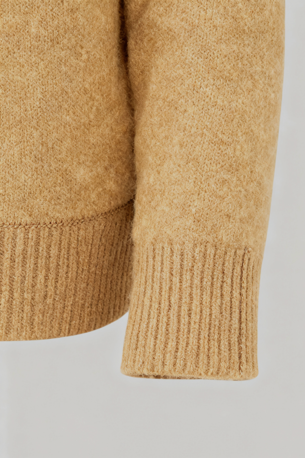 Dames Bruin Merinowollen V-hals Trui