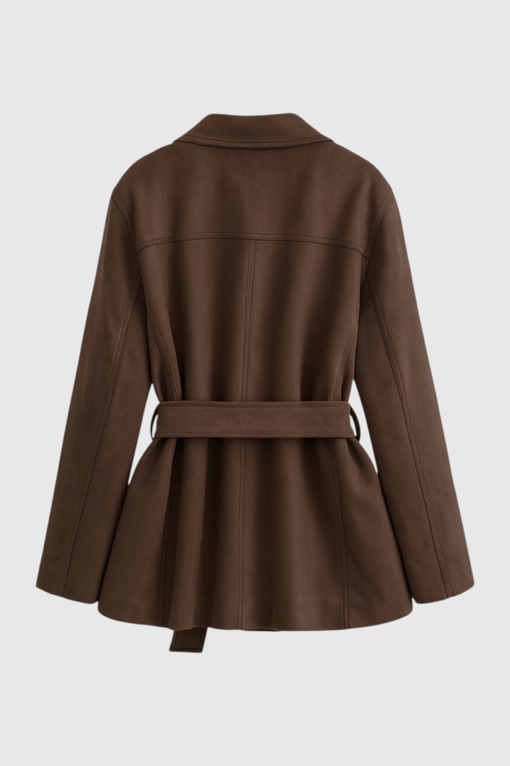 Dames Bruin Trenchcoat Met Riem