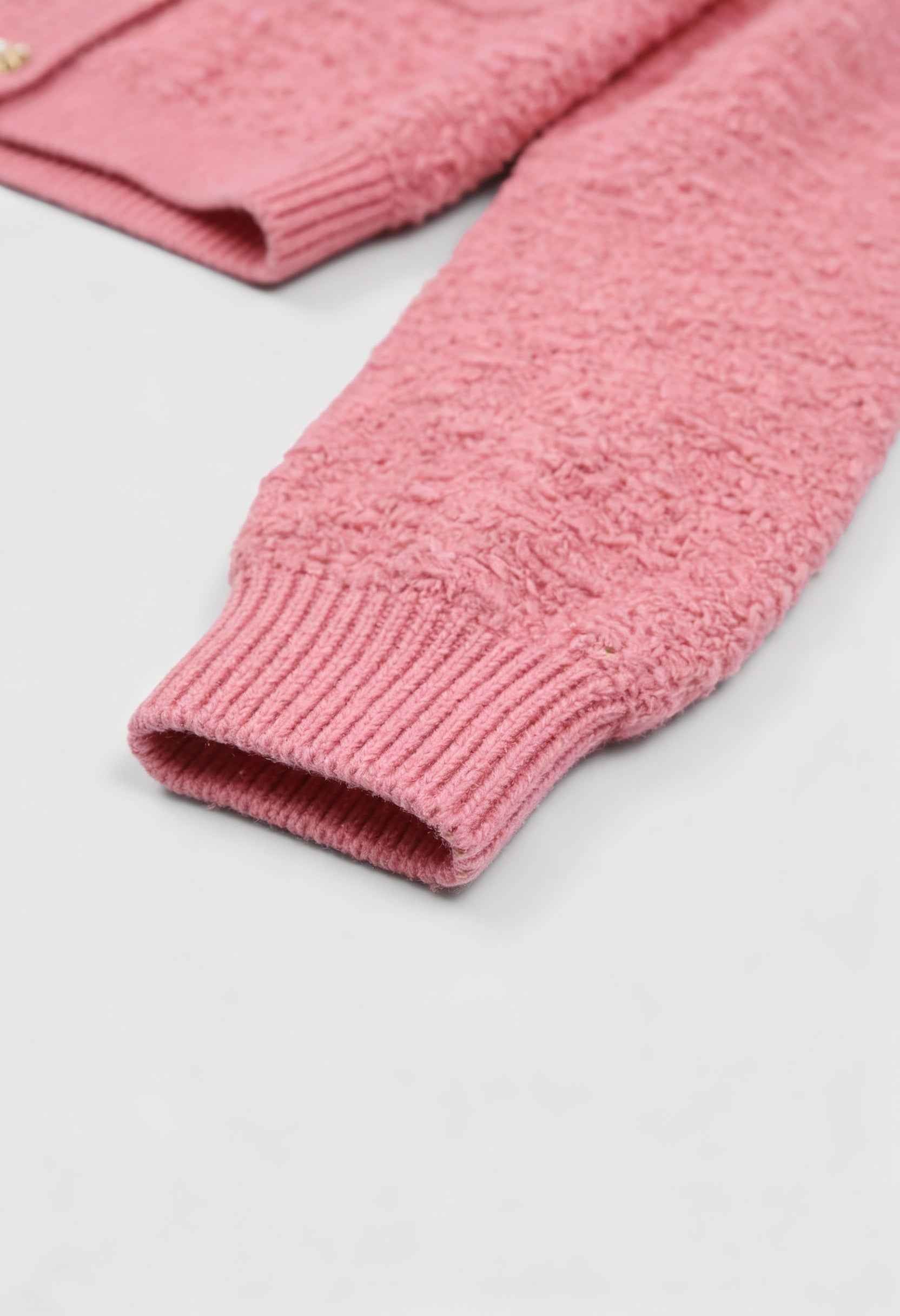 Dames Casual Roze Gebreid Vestje