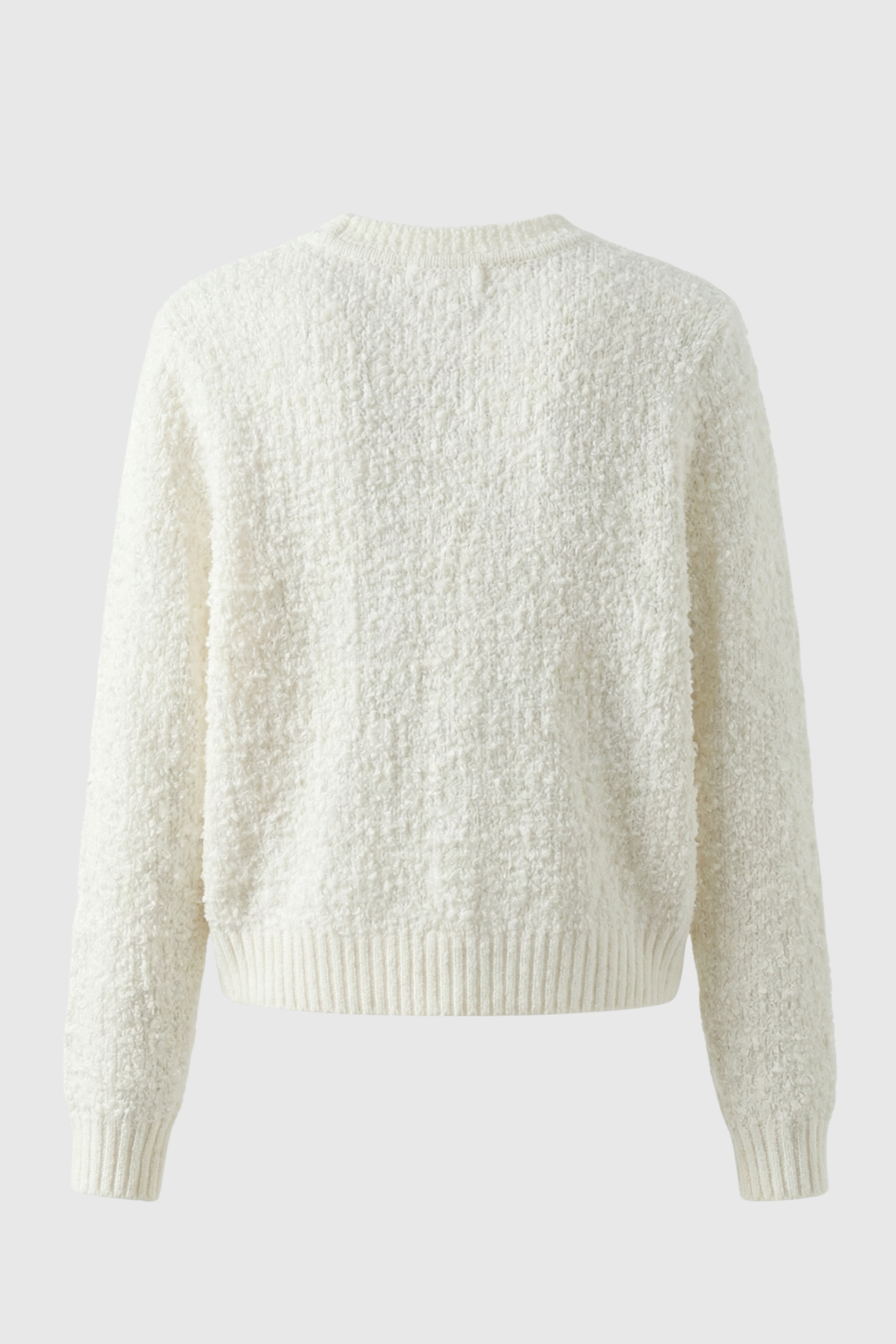 Women's Casual White Knit Cardigan