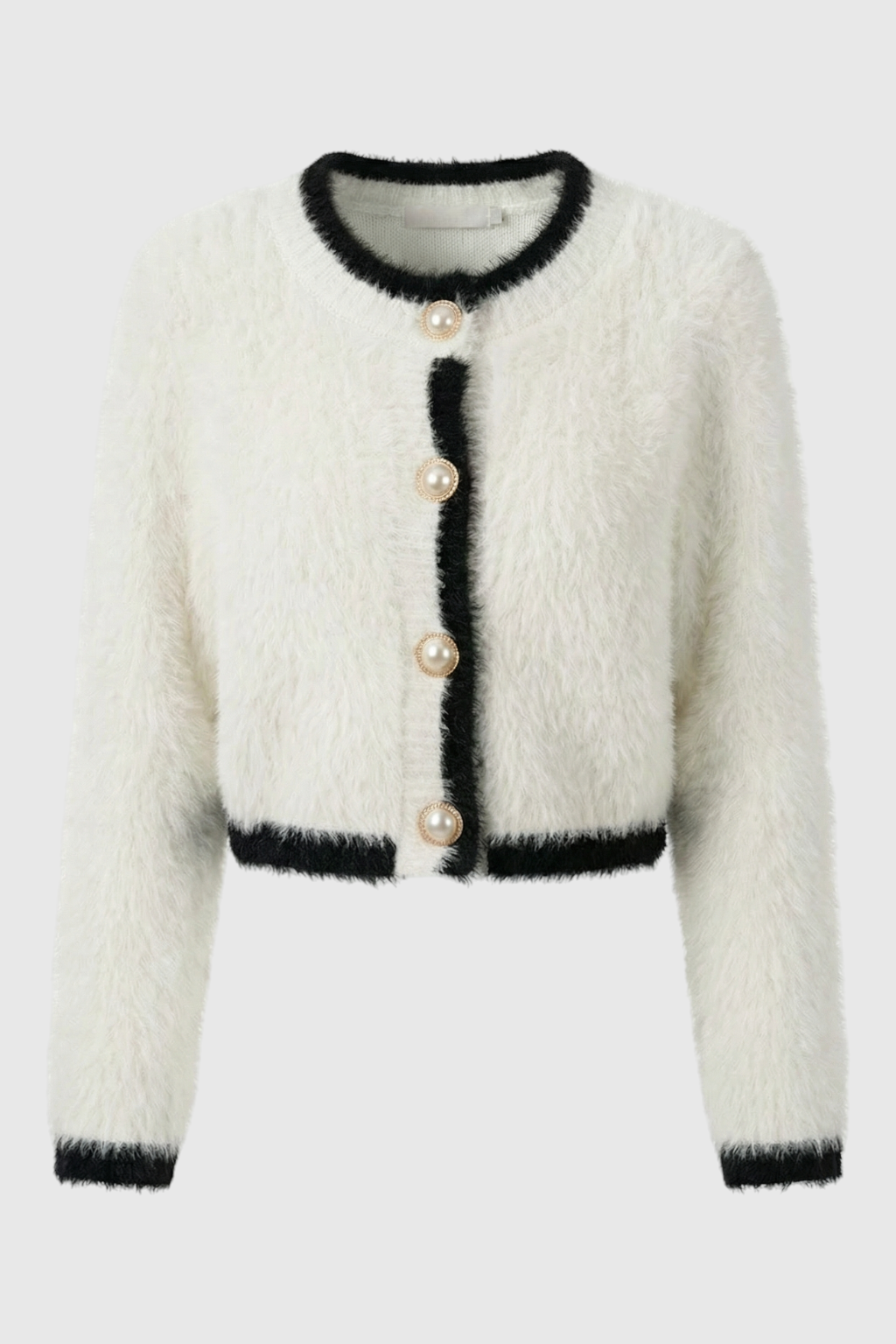 Dames Cropped Wit Gebreid Vestje