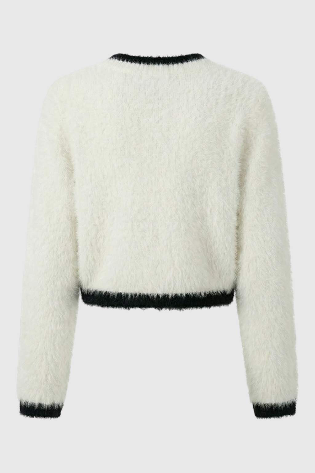 Dames Cropped Wit Gebreid Vestje