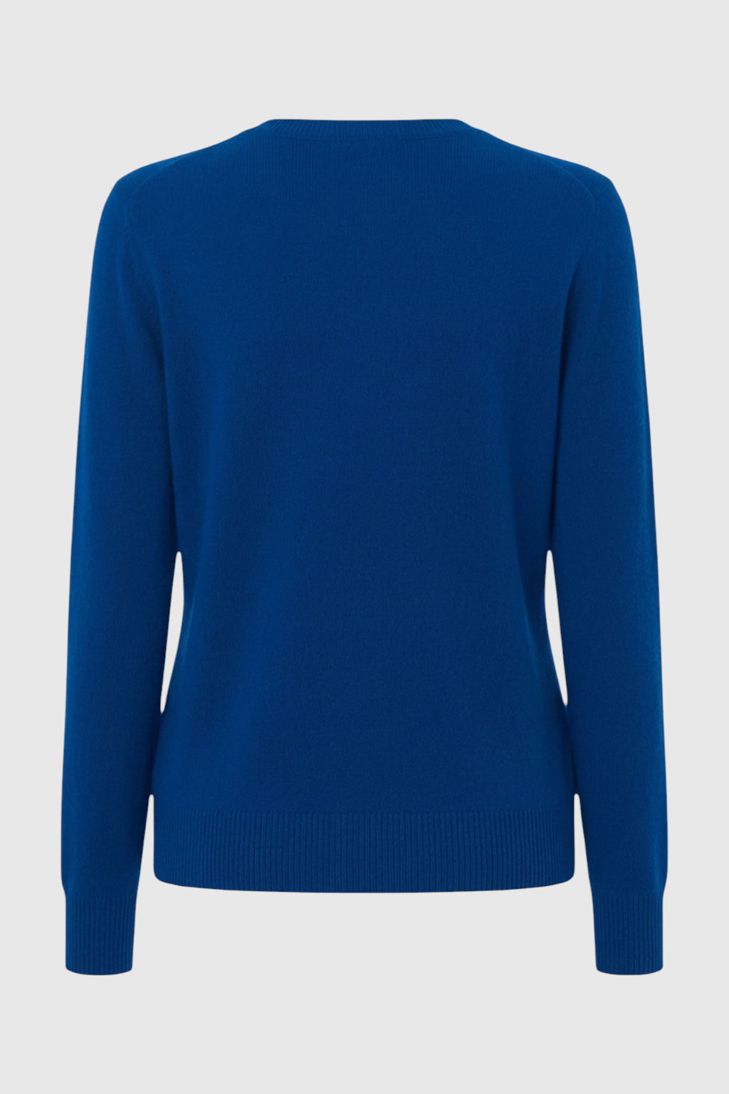 Dames Donkerblauw Merinowollen V-hals Trui