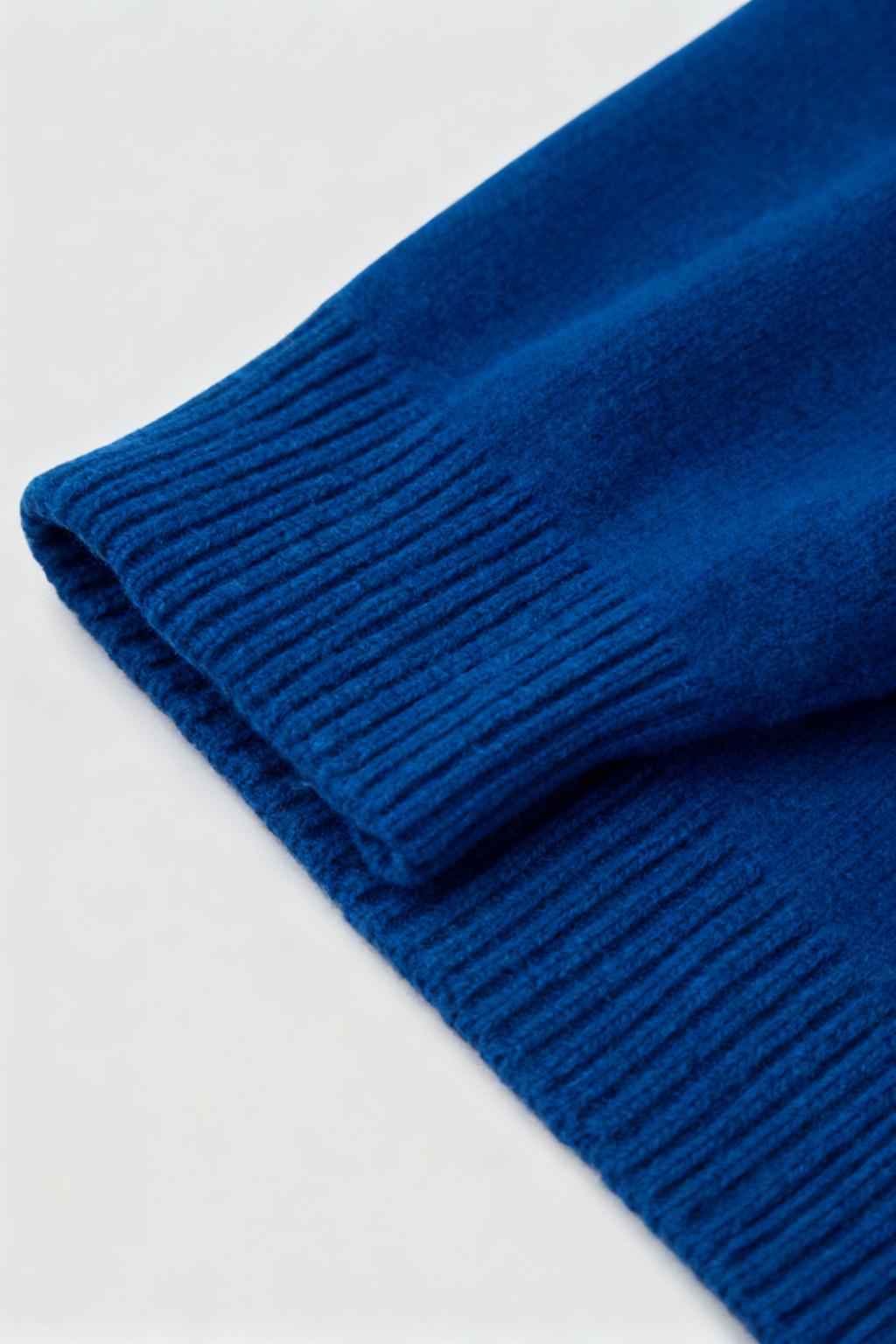 Dames Donkerblauw Merinowollen V-hals Trui