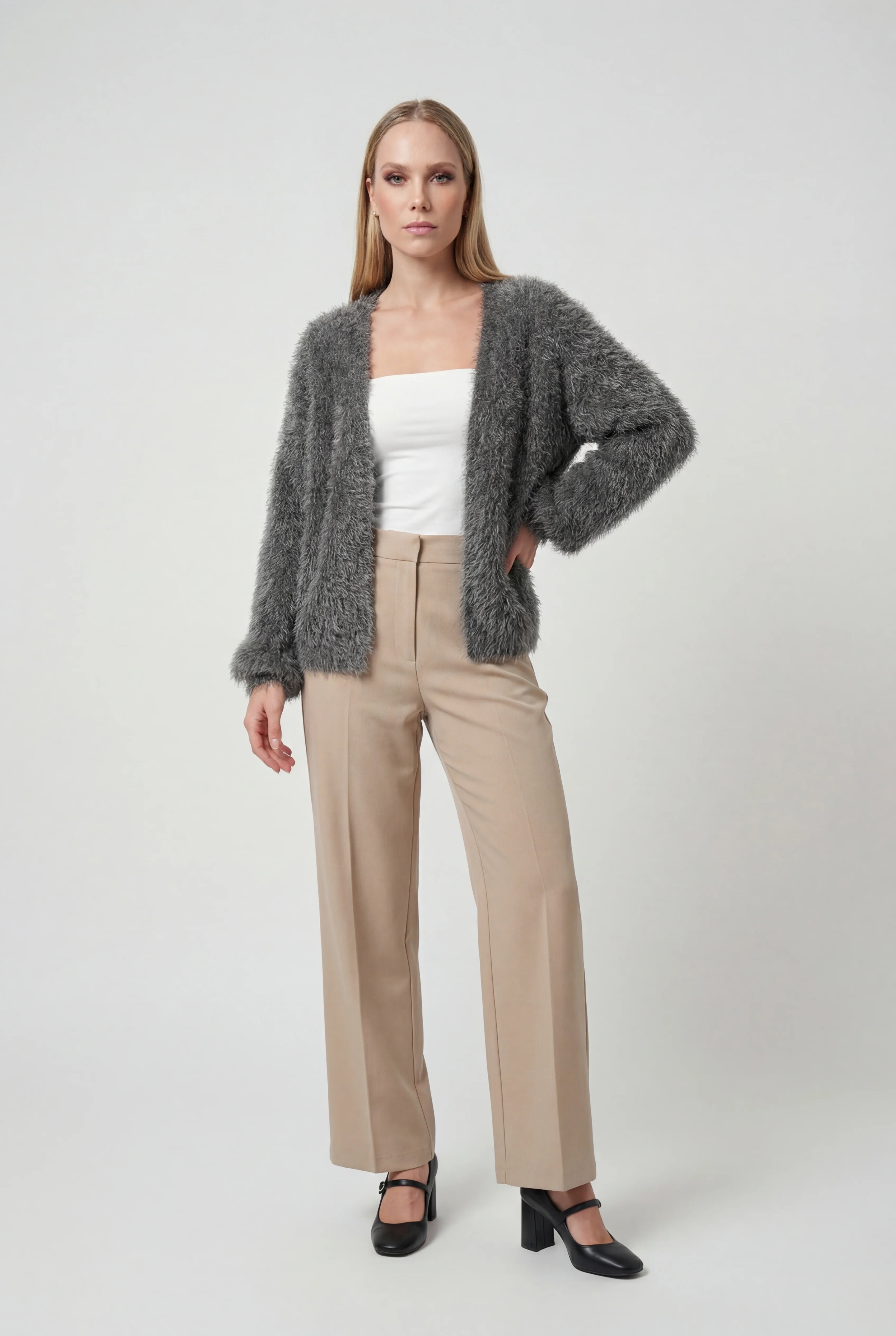 Women's Dark Gray Cardigan