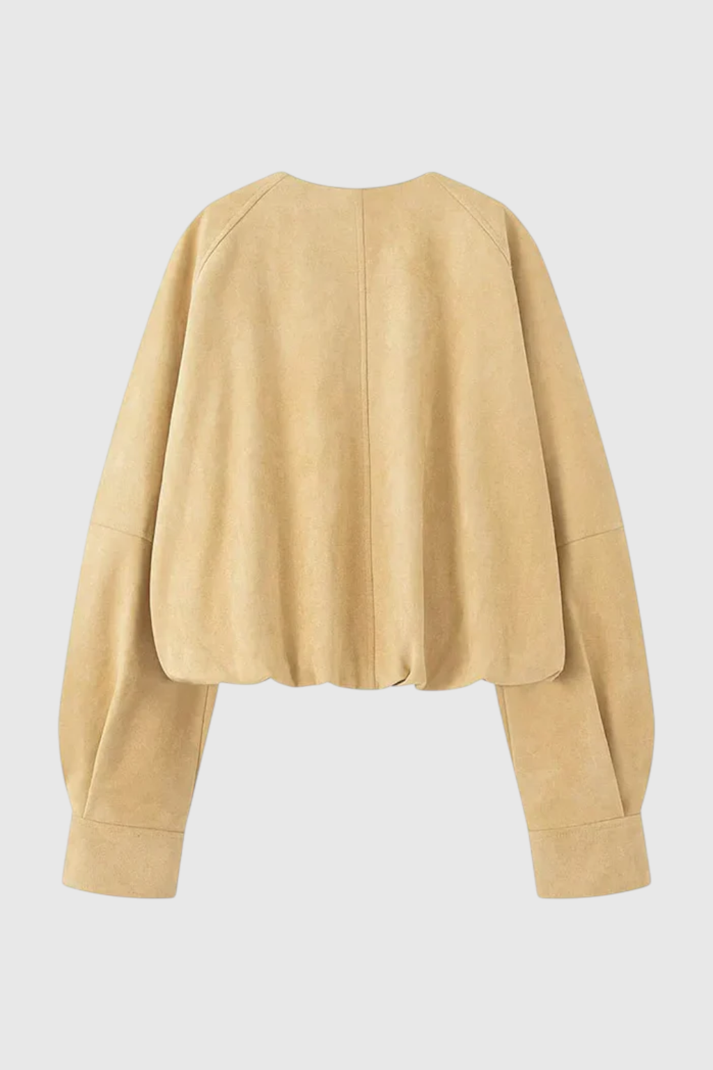 Dames Elegante Ronde Hals Jasje - Khaki