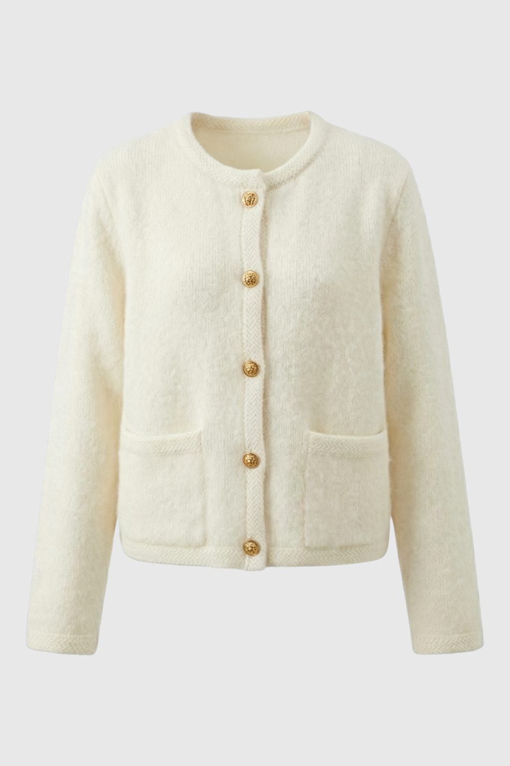 Women's Knit White Cardigan
