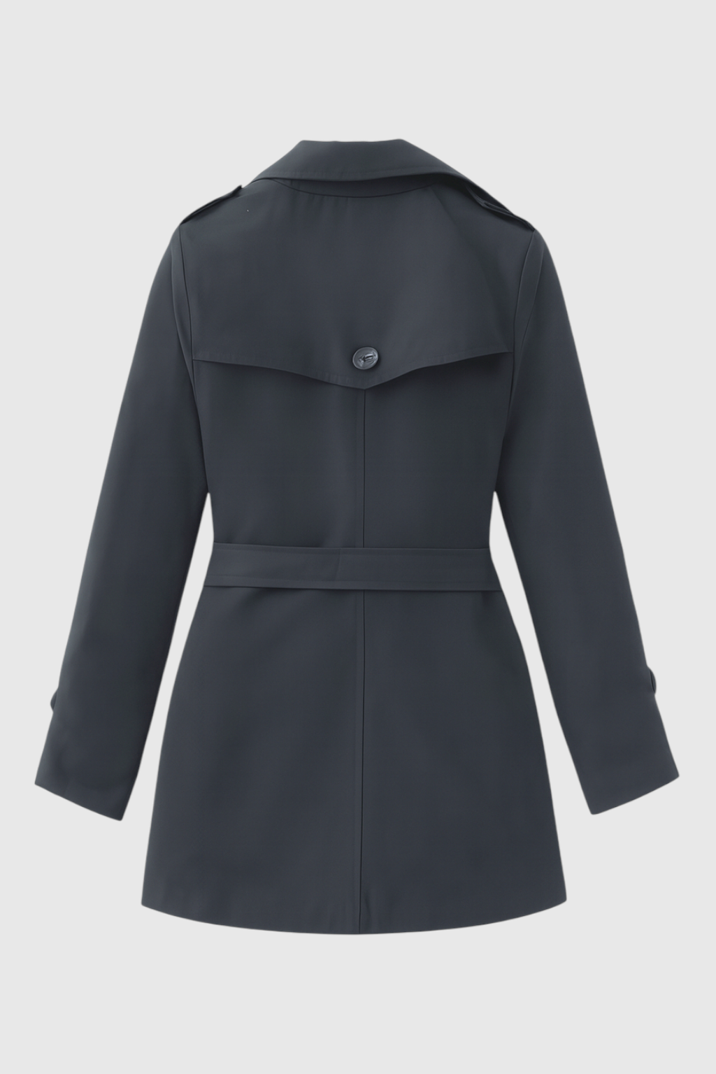 Dames Grijs Halflange Trenchcoat