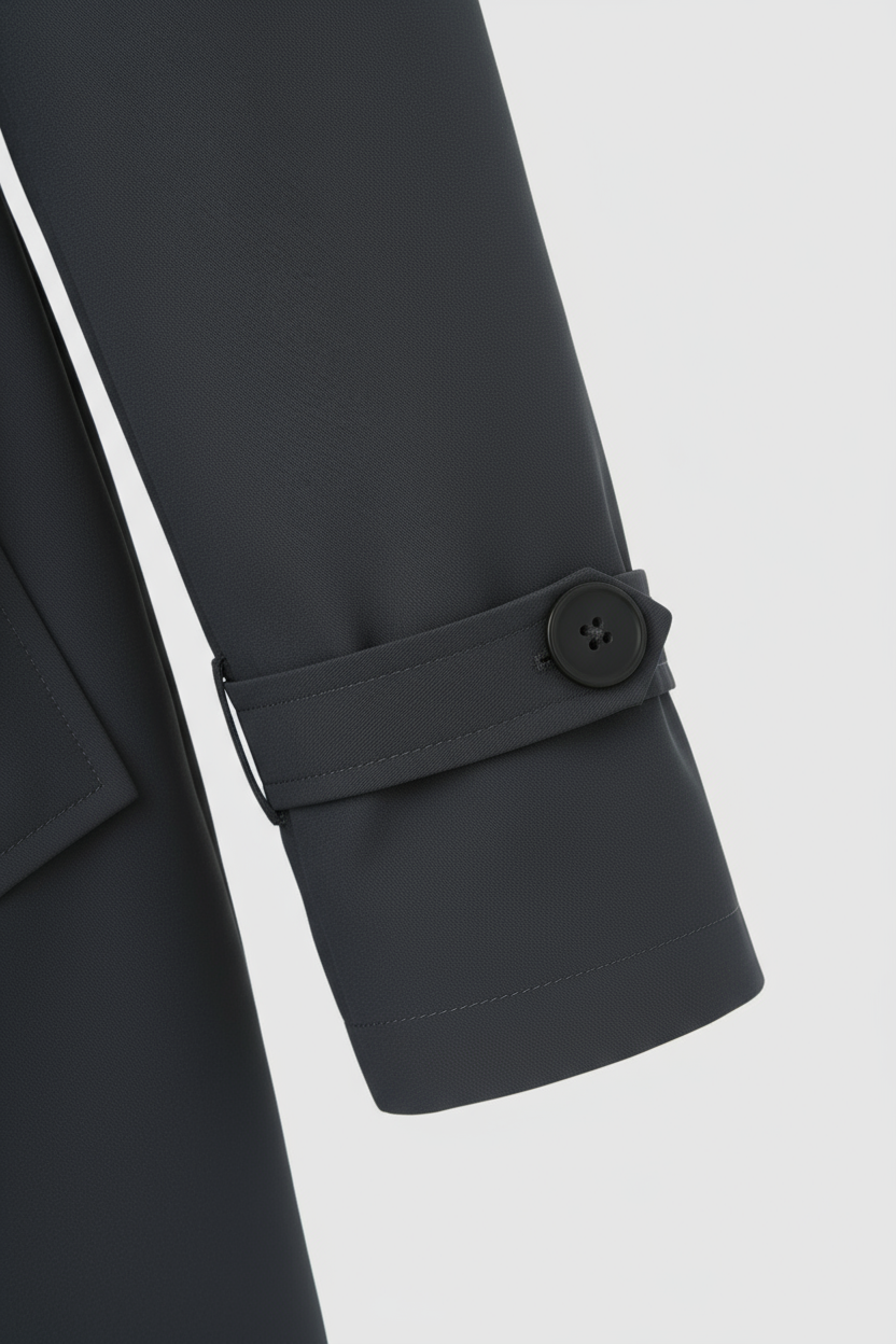 Dames Grijs Halflange Trenchcoat