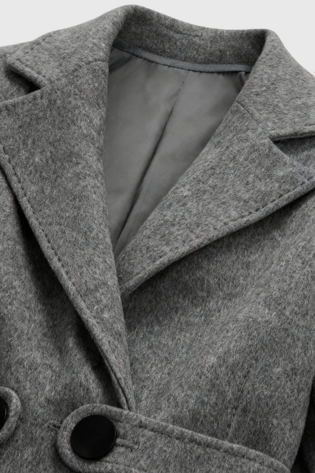 Dames Grijs Middellange Winterjas