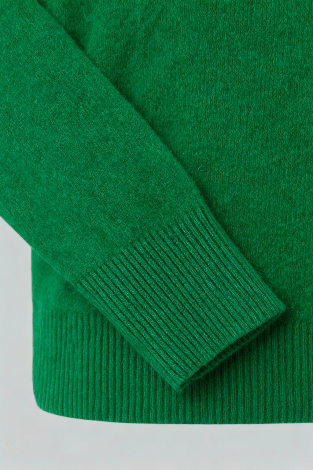 Dames Groen Merinowollen V-hals Trui