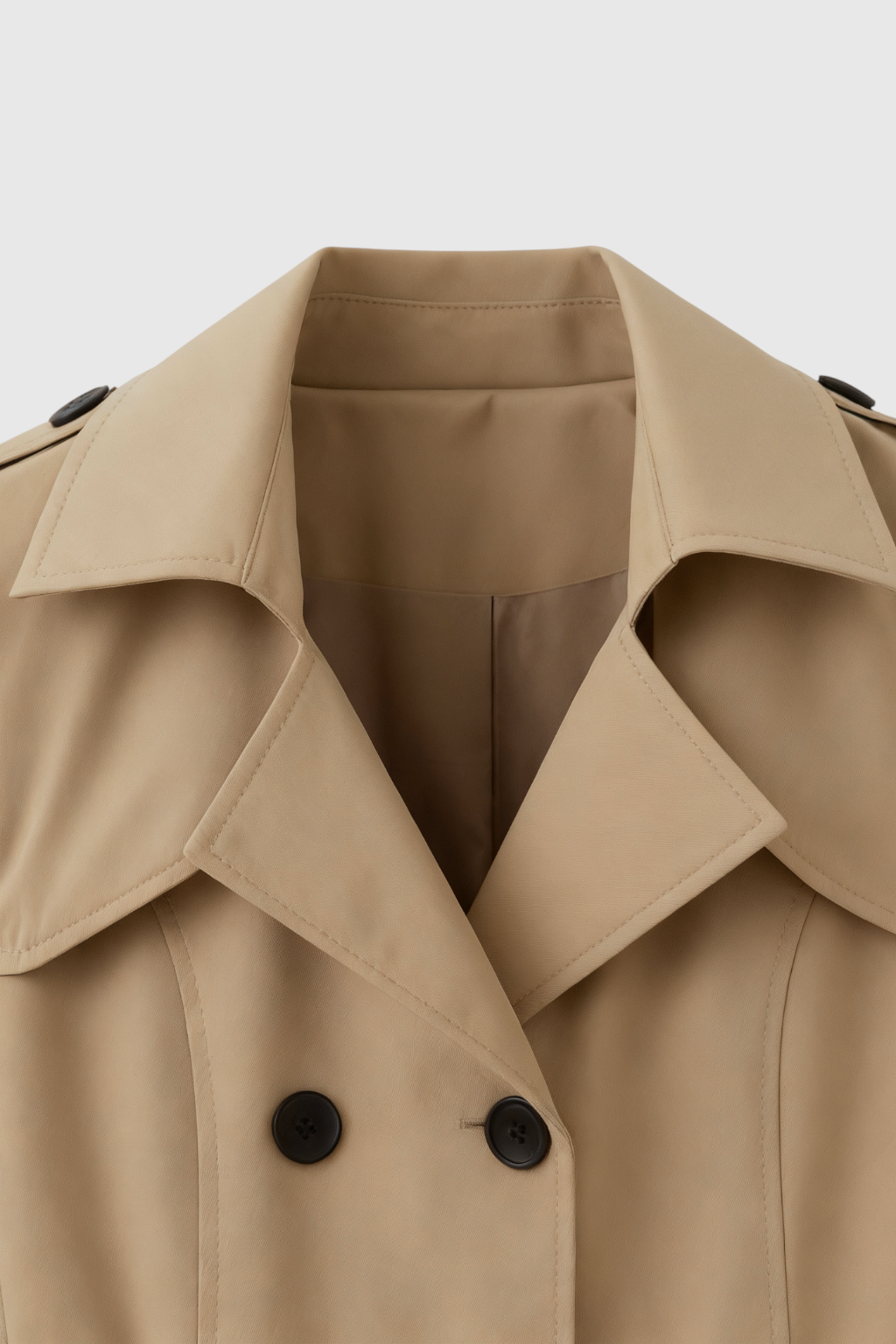 Dames Khaki Halflange Trenchcoat