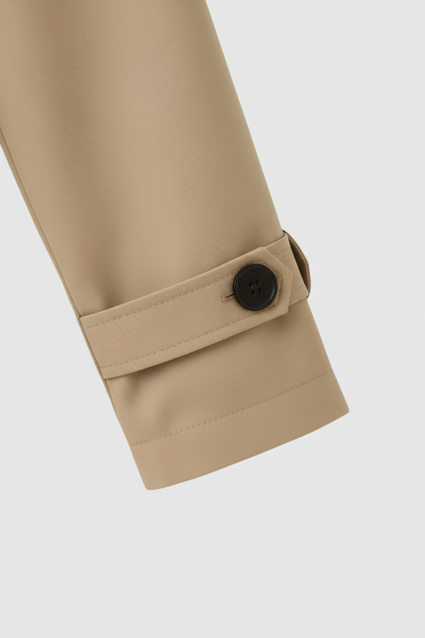 Dames Khaki Halflange Trenchcoat