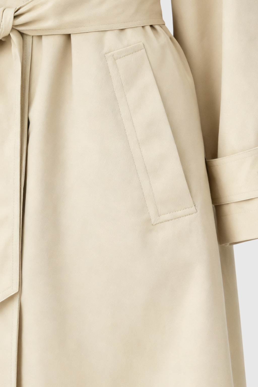 Dames Khaki Lange Mouwen Jas