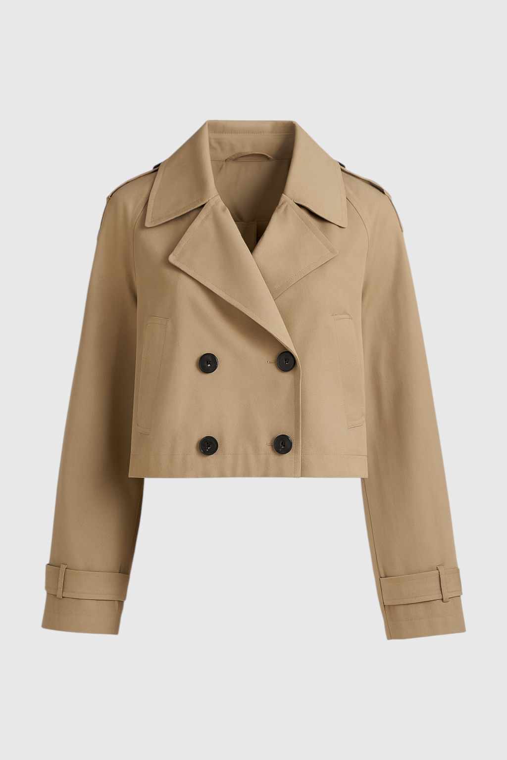 Dames Korte Windbreaker Jas - Khaki