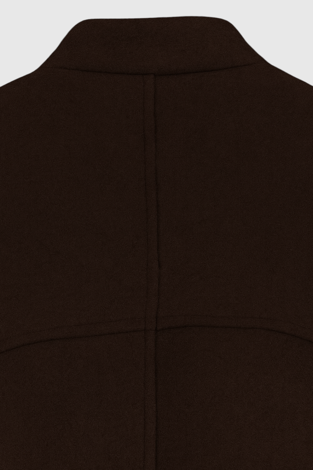 Dames Lange Bruin Winterjas Met Ronde Hals