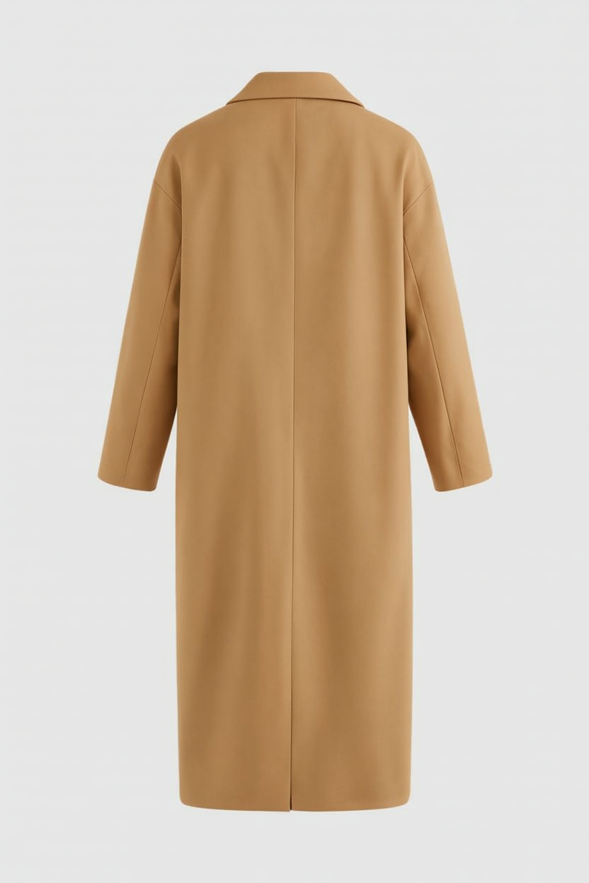 Dames Lange Bruin Jas