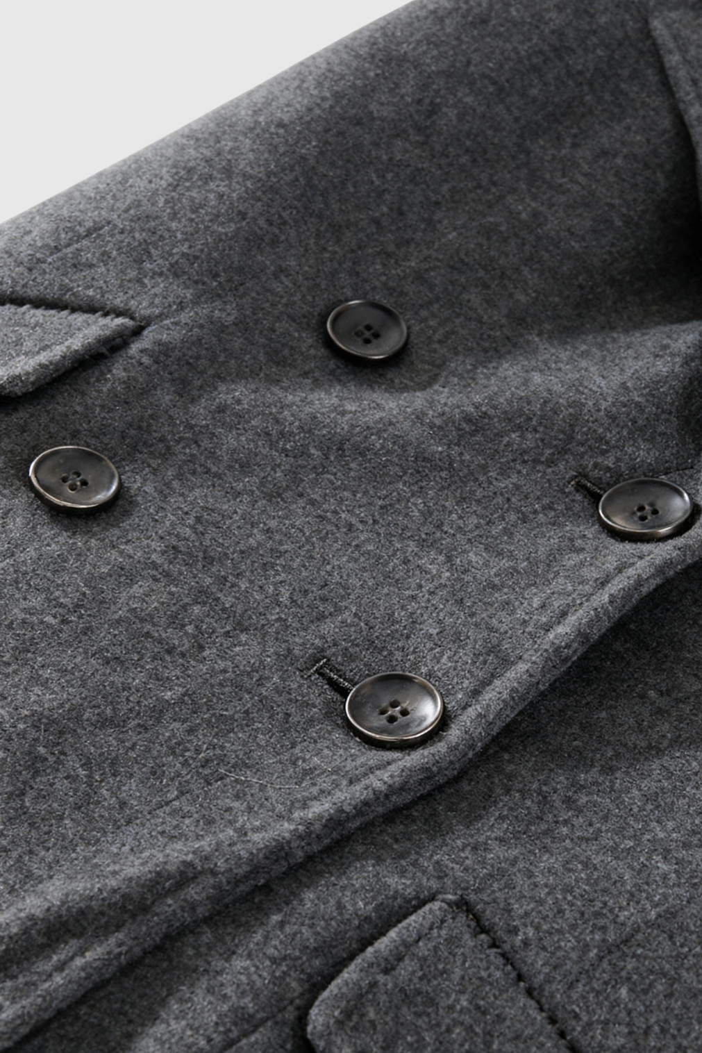 Dames Lange Donkergrijs Winterjas met Flip-Kraag