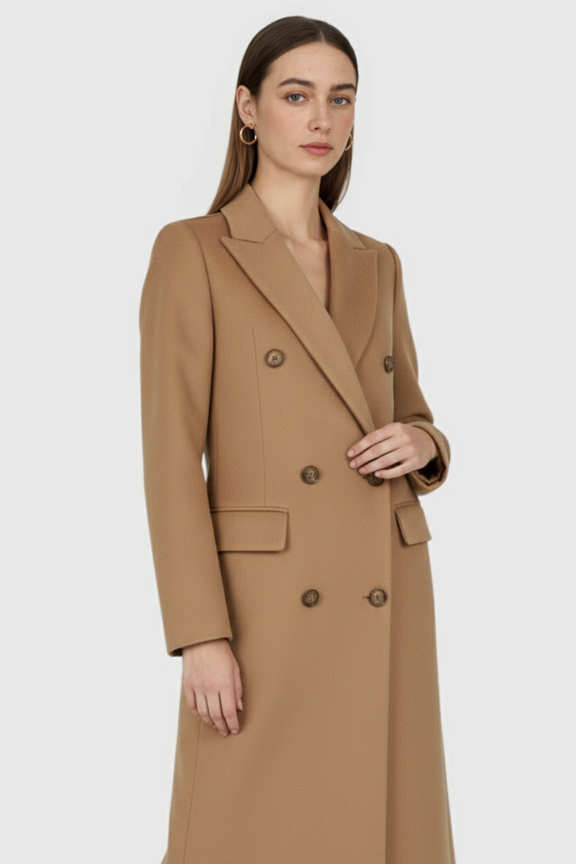 Dames Lange Khaki Winterjas