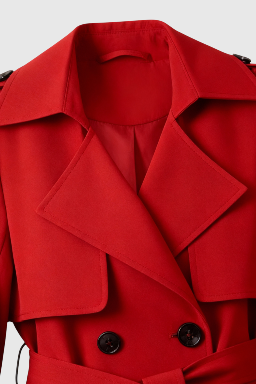 Dames Lange Rood Trenchcoat