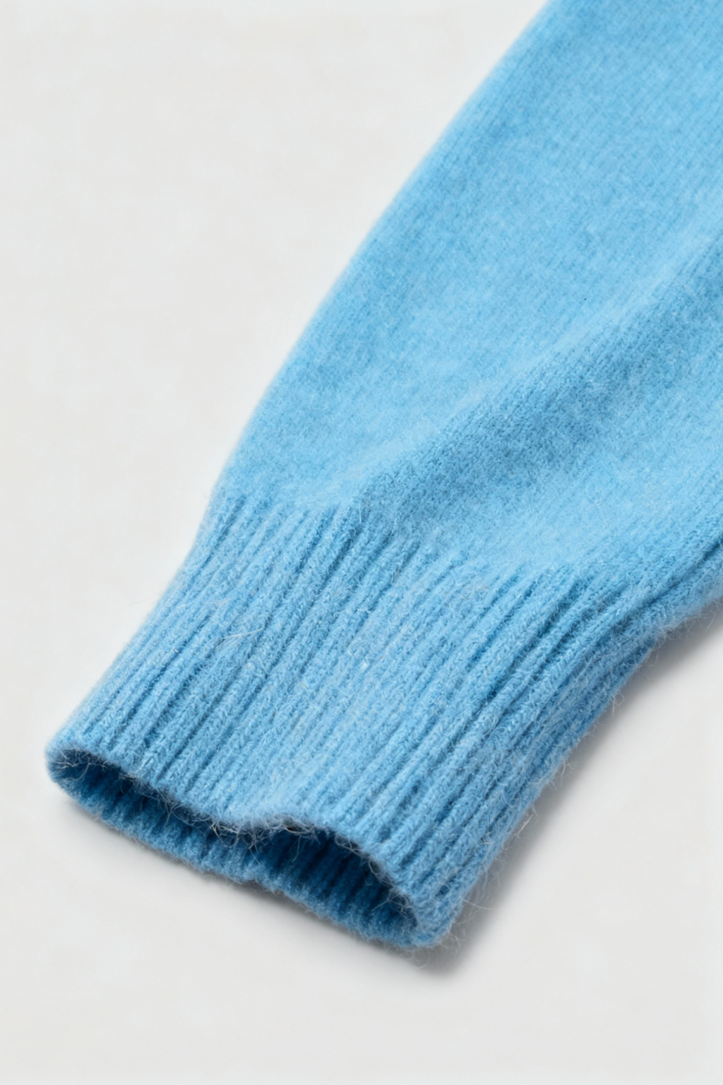 Dames Lichtblauw Merinowollen V-hals Trui