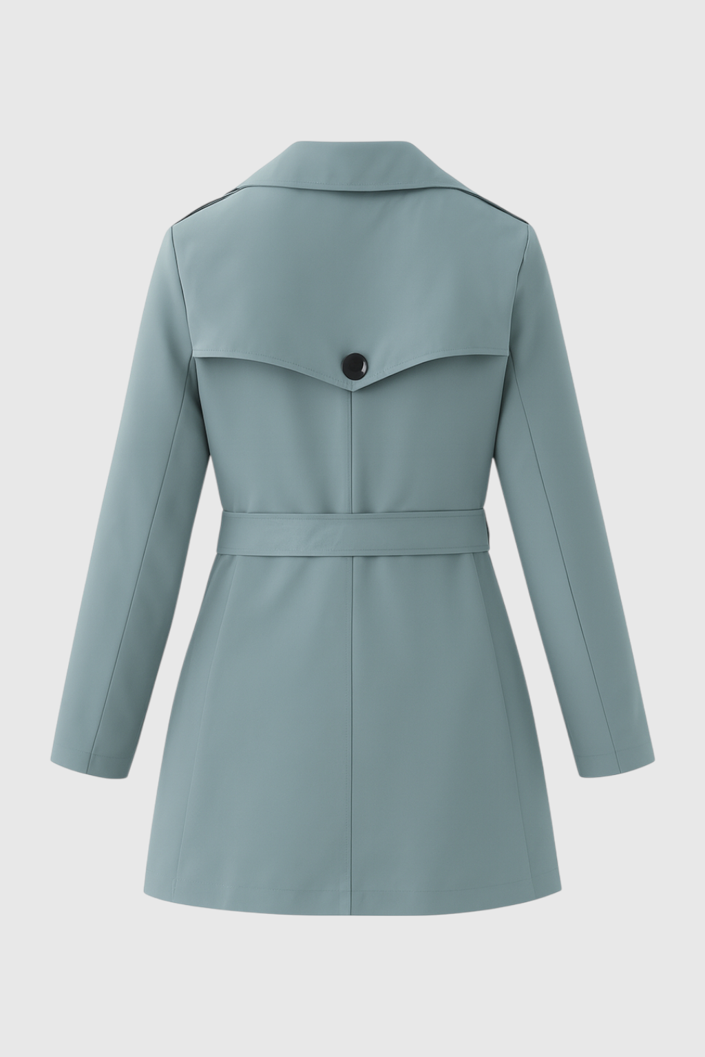 Dames Lichtgroen Halflange Trenchcoat