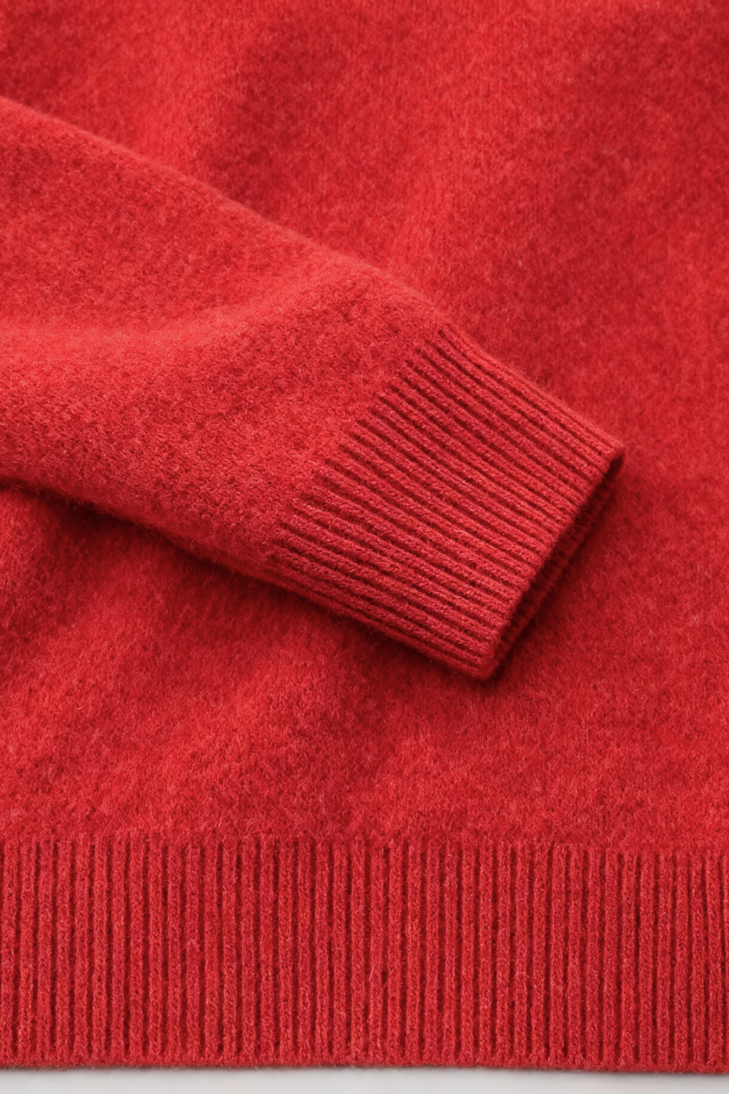 Dames Rood Merinowollen V-hals Trui