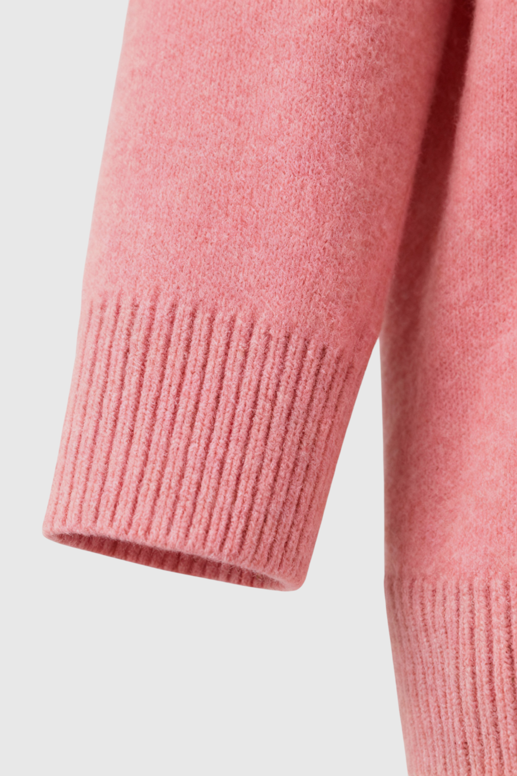 Dames Roze Merinowollen V-hals Trui