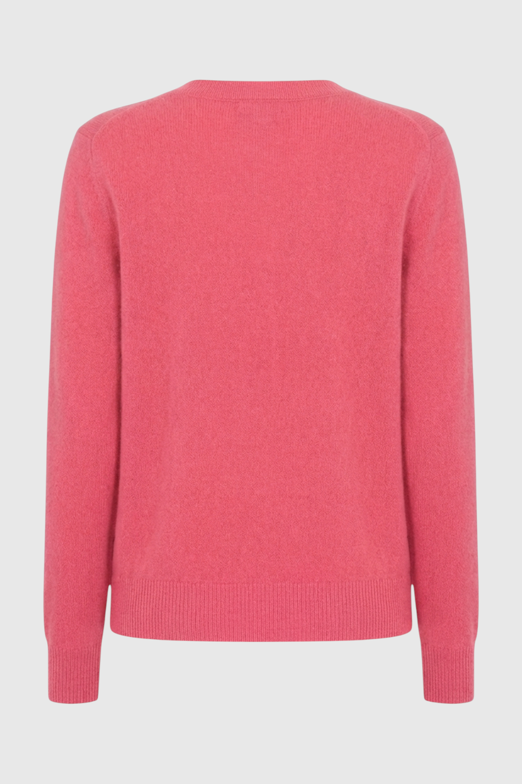 Dames Roze Rood Merinowollen V-hals Trui