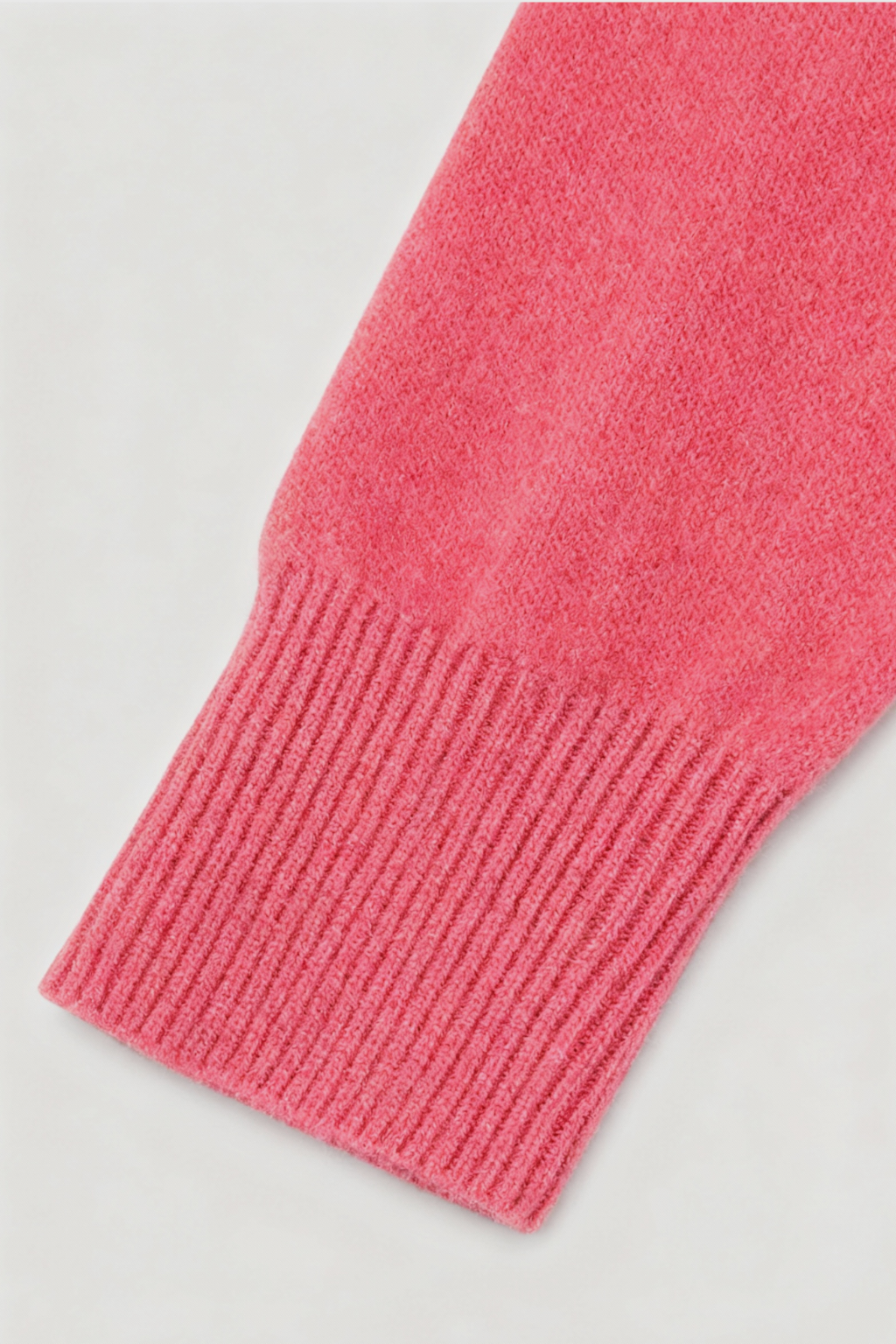 Dames Roze Rood Merinowollen V-hals Trui