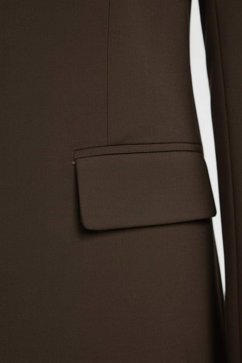 Dames Slanke Bruin Blazer