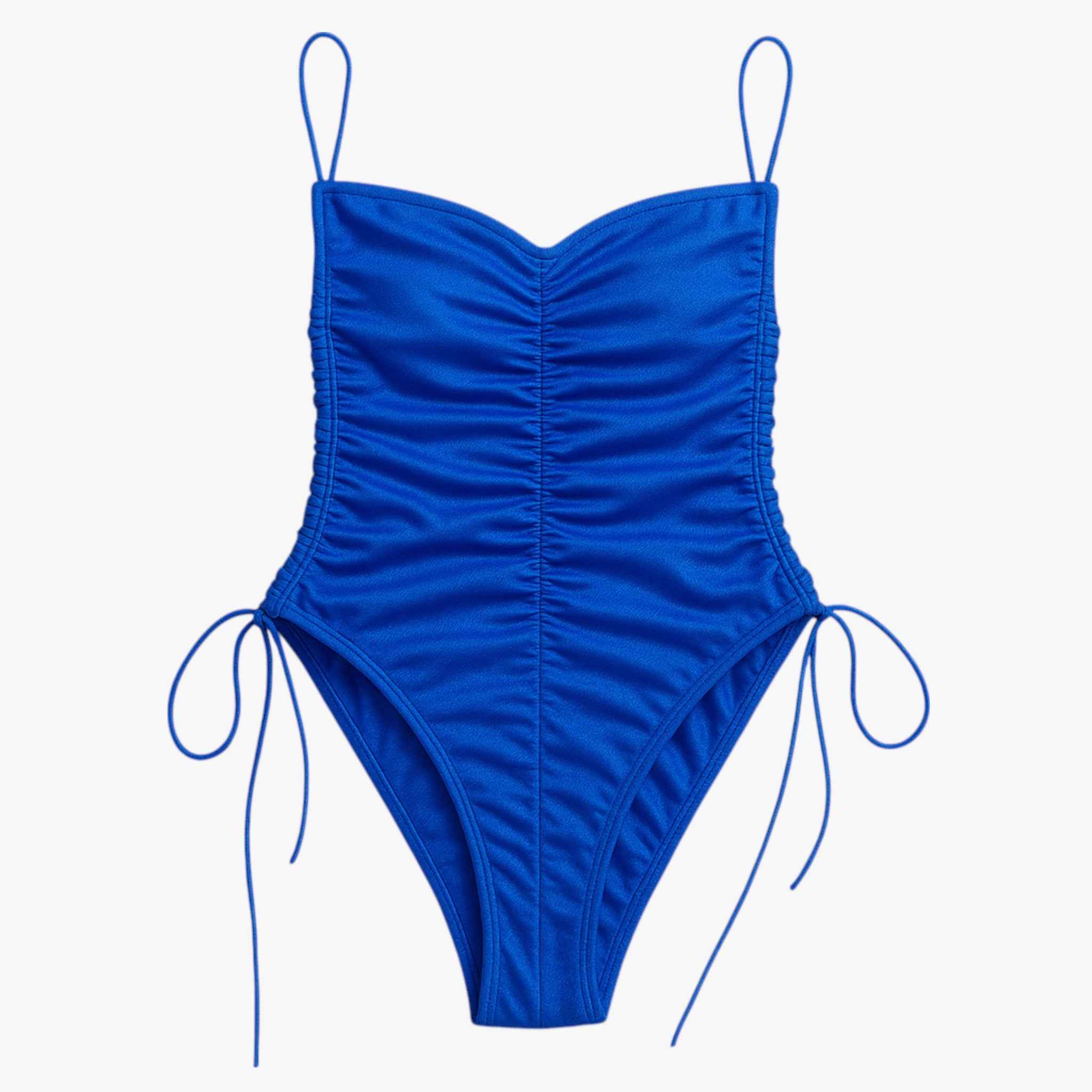 Dames zwemkleding : Elsa | Dames Strapless Zwempak - Blauw in van Vanda Liamo