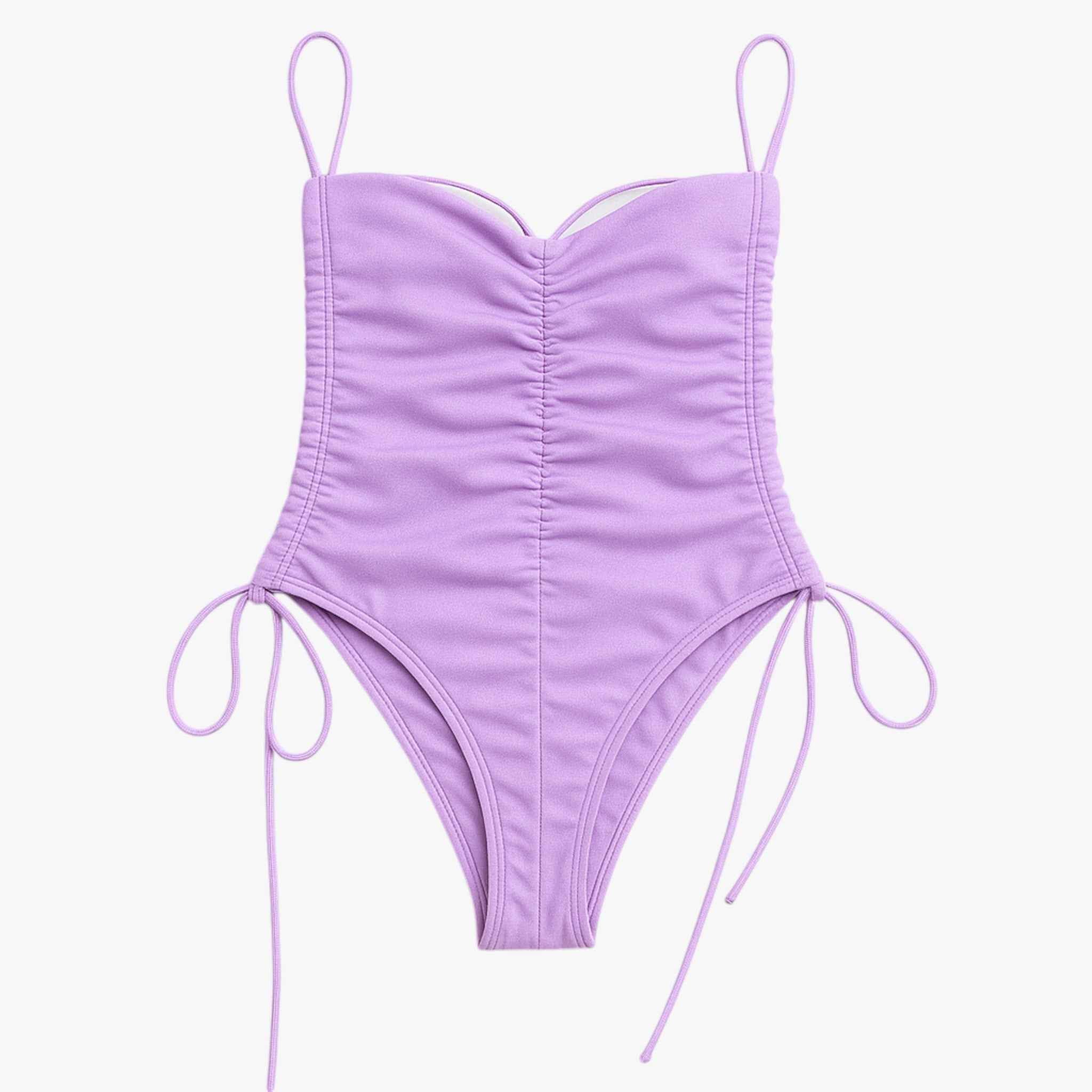 Dames zwemkleding : Elsa Strapless Zwempak Dames Licht Paars - Elegant Strapless Zwempak Dames voor een Perfect Zomergevoel in van Vanda Liamo