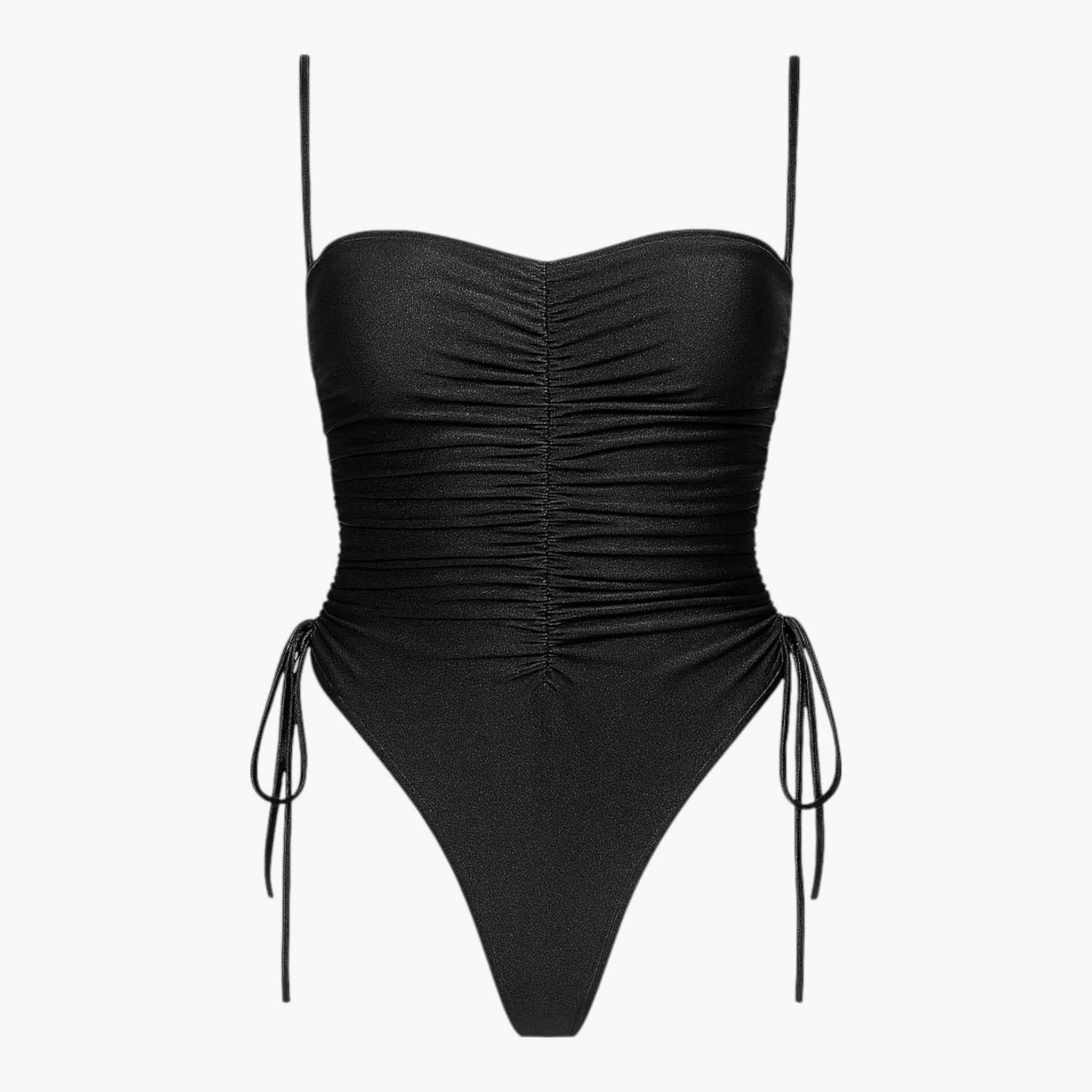 Dames zwemkleding : Elsa Dames Zwart Strapless Zwempak voor Perfect Stijl deze Zomer - Hoogwaardige Zwart Strapless Zwempak Dames in Zwart van Vanda Liamo