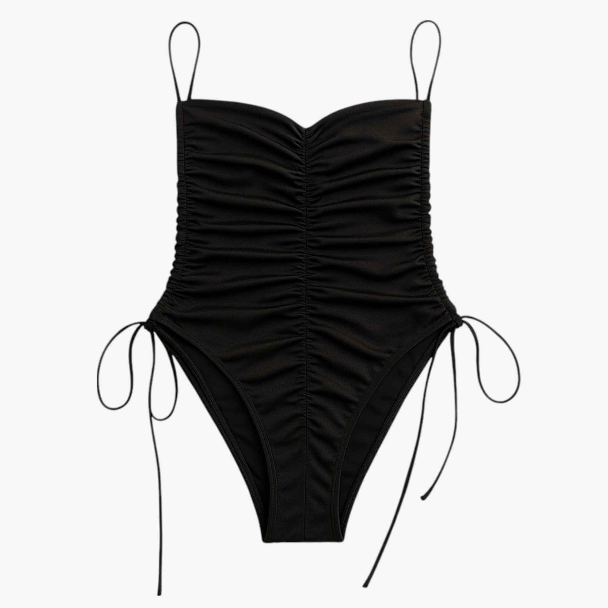 Dames zwemkleding : Elsa Dames Zwart Strapless Zwempak voor Perfect Stijl deze Zomer - Hoogwaardige Zwart Strapless Zwempak Dames in van Vanda Liamo