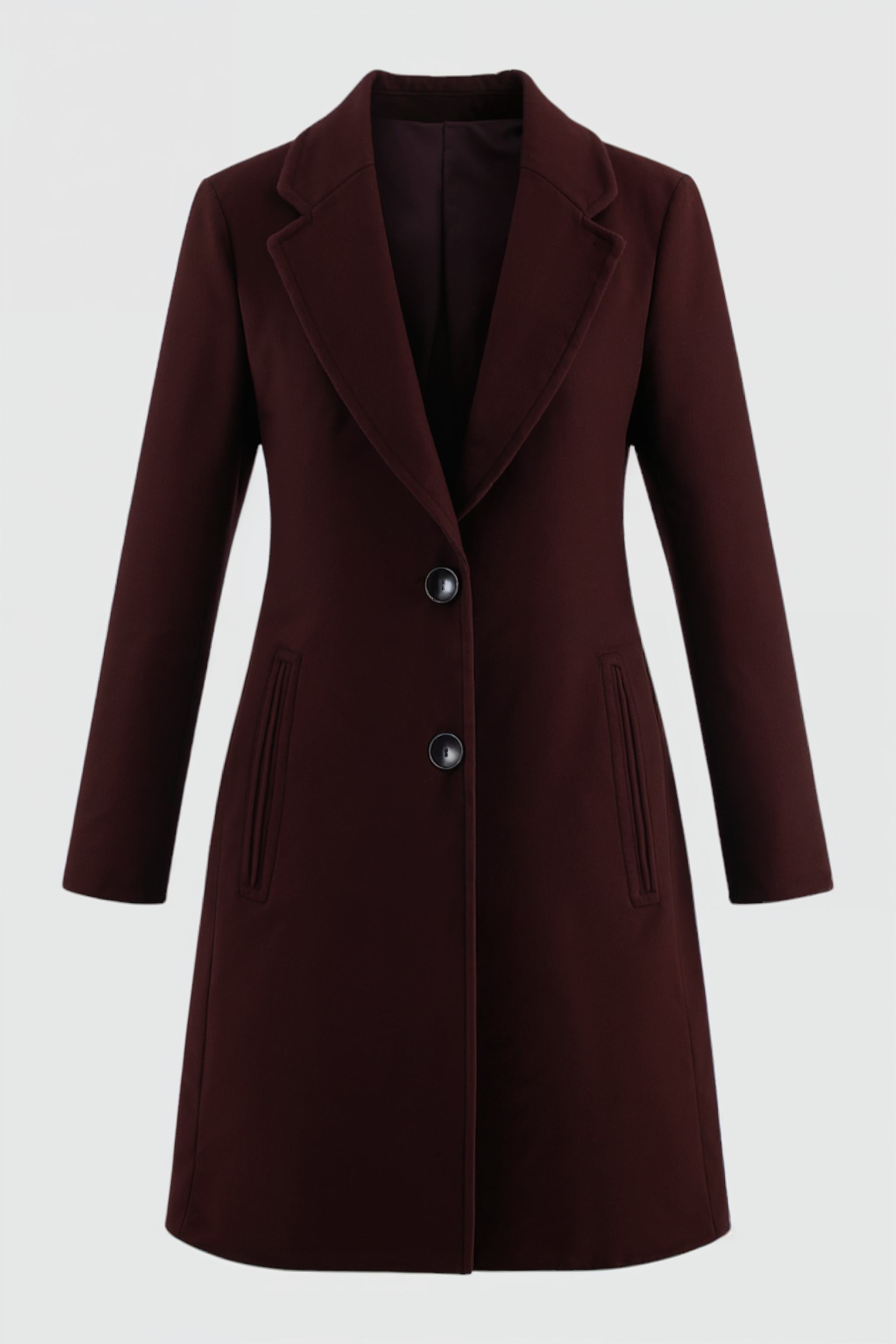 Dames Vintage Elegante Bourgondië Jas